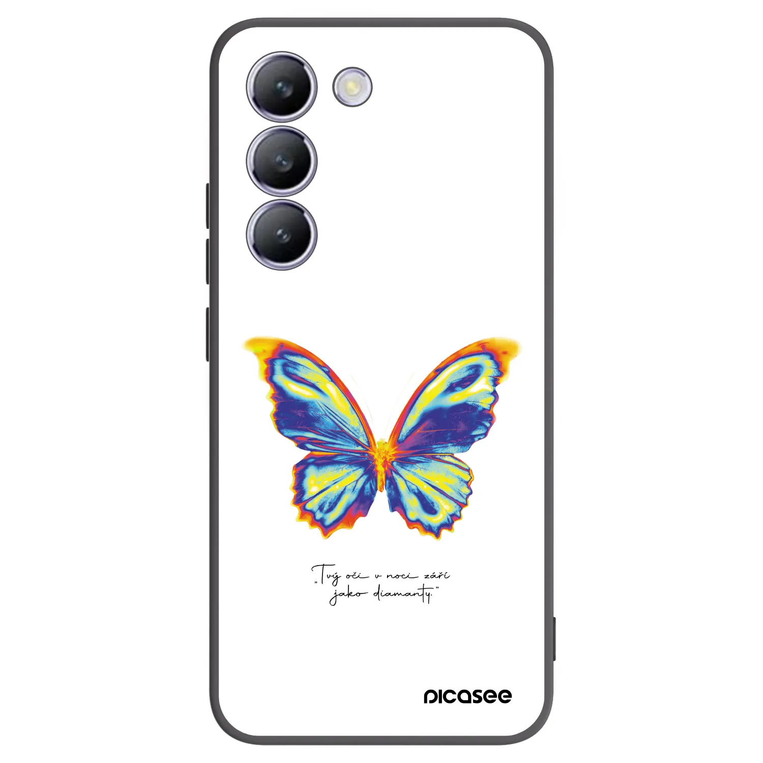 Picasee fekete szilikon tok az alábbi mobiltelefonokra Vivo V40 SE 5G - Diamanty White