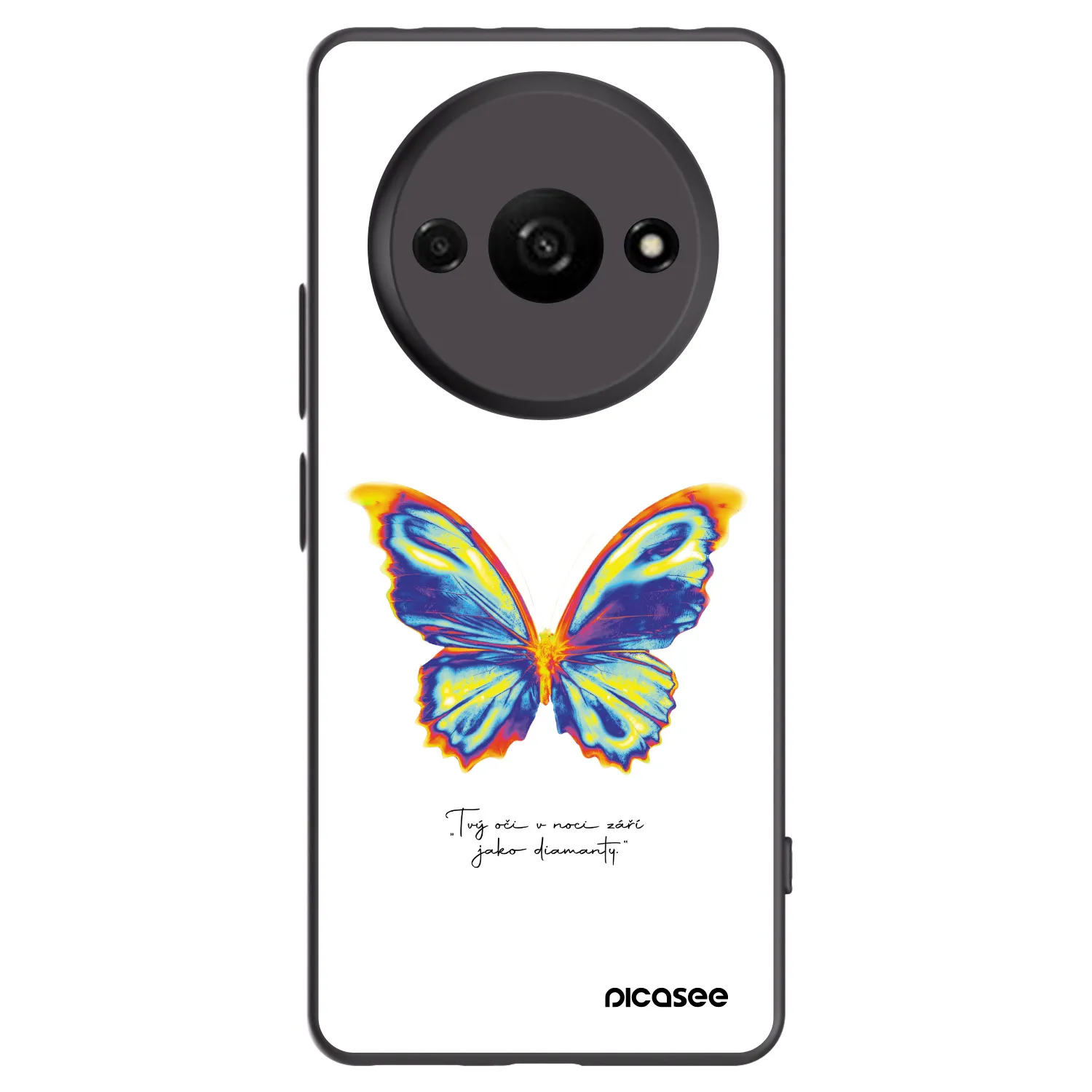 Picasee fekete szilikon tok az alábbi mobiltelefonokra Xiaomi Redmi A3 - Diamanty White