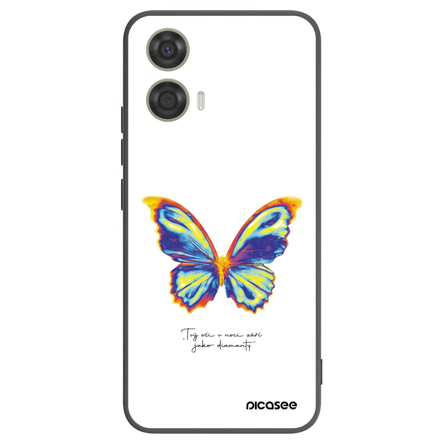 Picasee fekete szilikon tok az alábbi mobiltelefonokra Motorola Moto G24 - Diamanty White