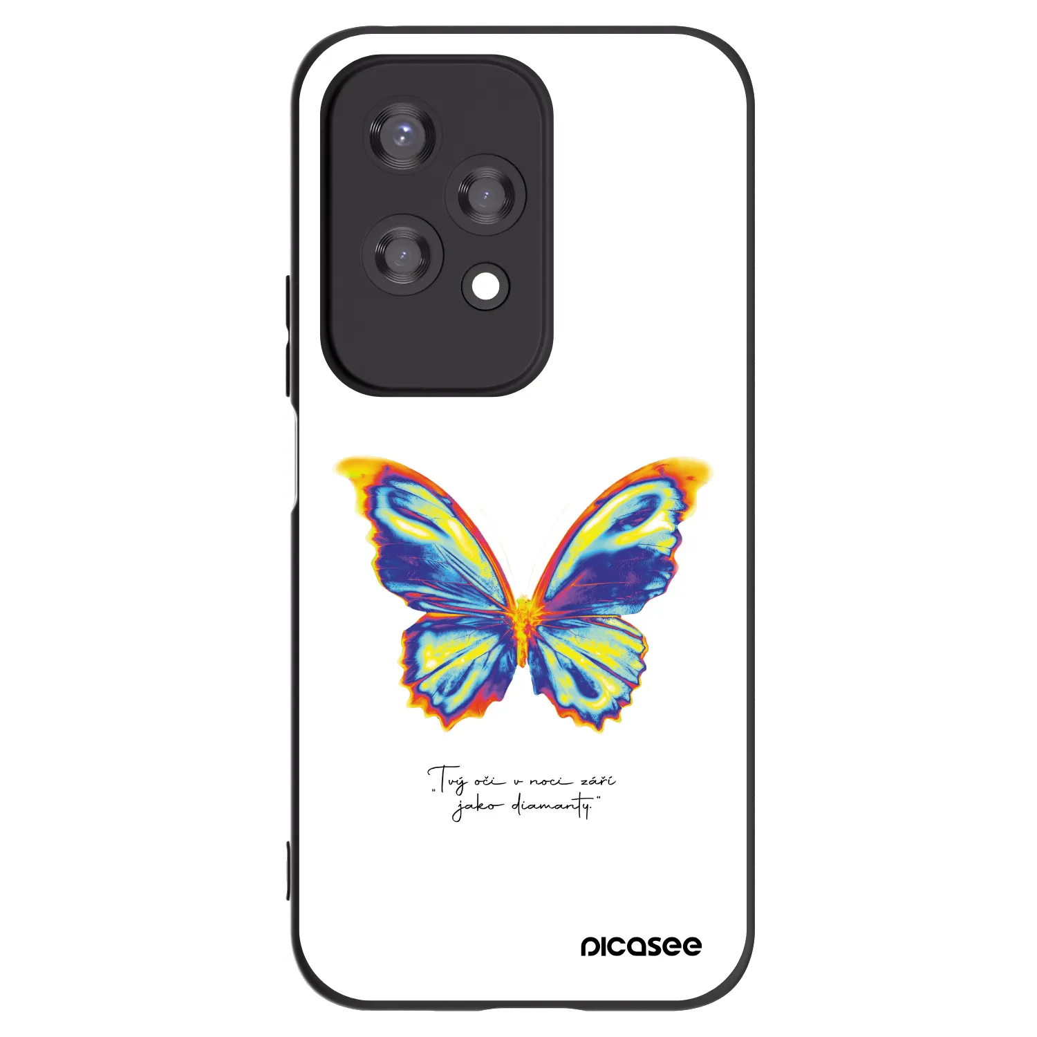 Picasee fekete szilikon tok az alábbi mobiltelefonokra Honor 200 Lite - Diamanty White