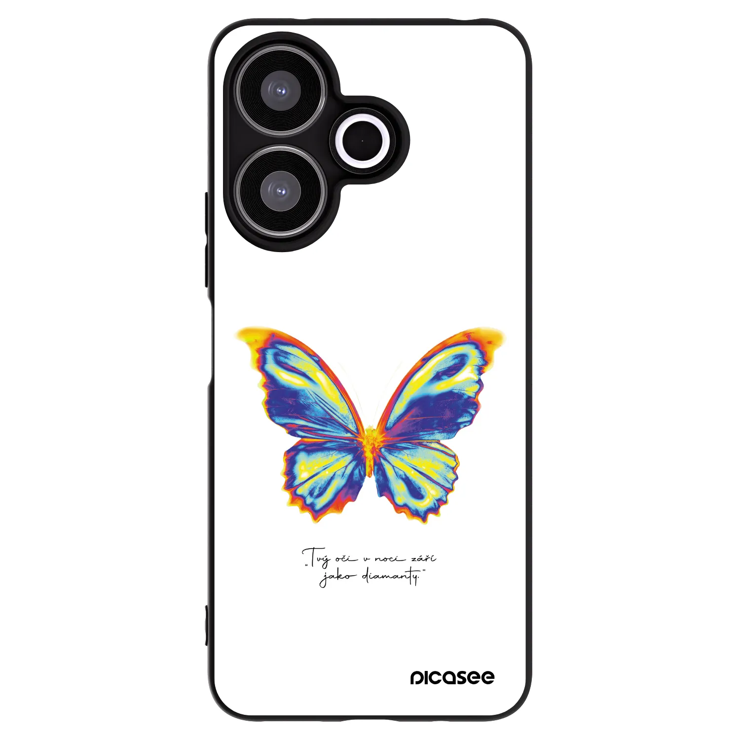 Picasee fekete szilikon tok az alábbi mobiltelefonokra Xiaomi Redmi 13 4G - Diamanty White