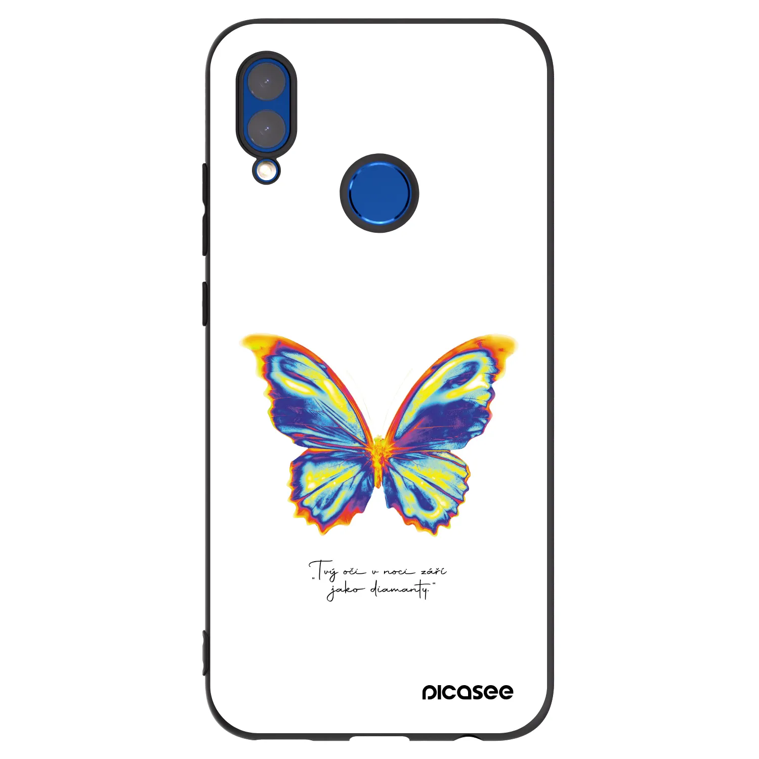 Picasee fekete szilikon tok az alábbi mobiltelefonokra Honor 10 Lite - Diamanty White