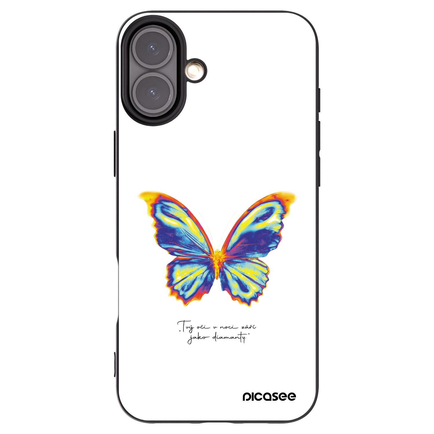 Picasee fekete szilikon tok az alábbi mobiltelefonokra Apple iPhone 16 Plus - Diamanty White
