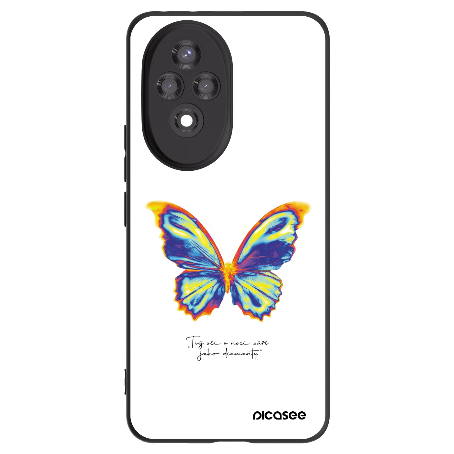 Picasee fekete szilikon tok az alábbi mobiltelefonokra Honor 200 5G - Diamanty White