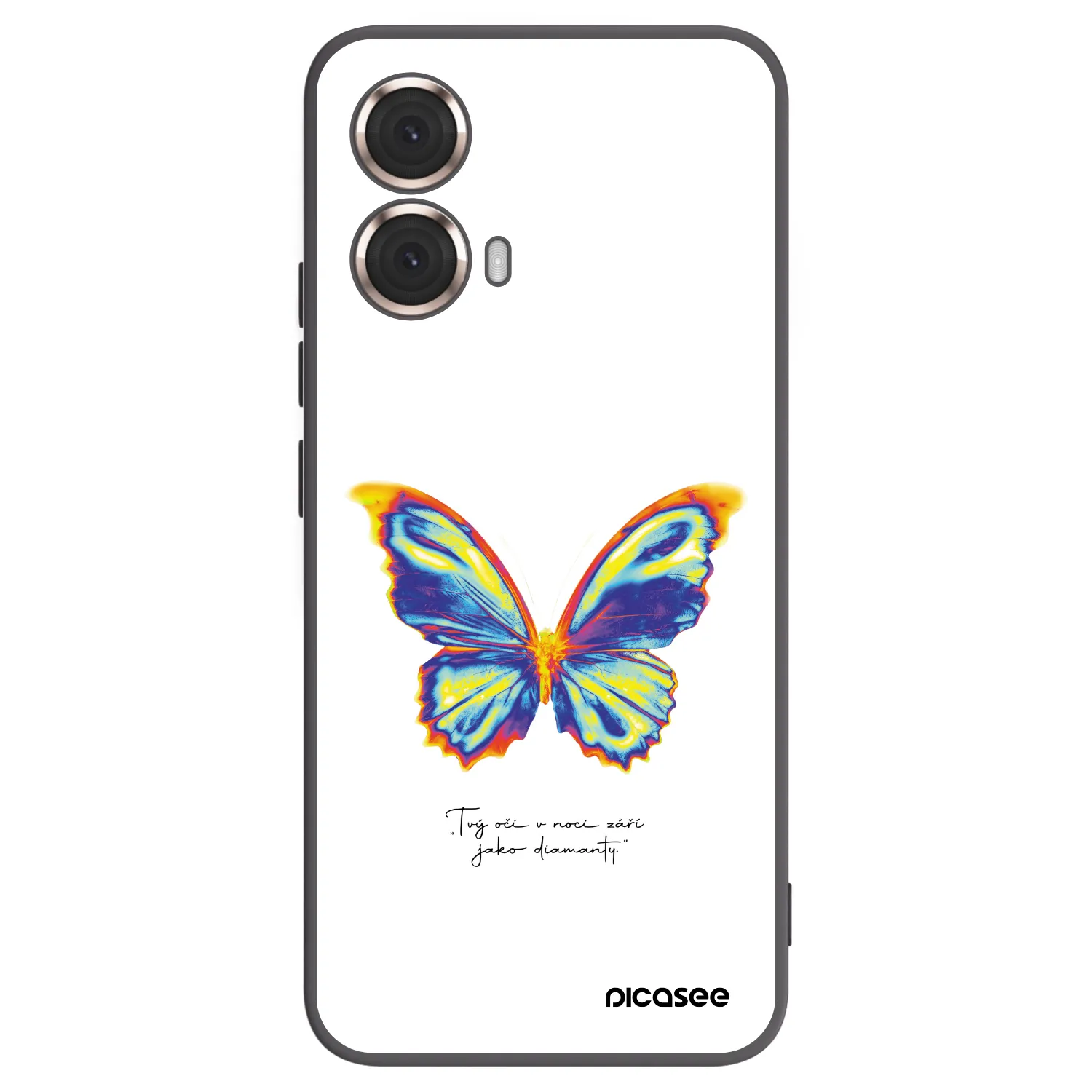Picasee fekete szilikon tok az alábbi mobiltelefonokra Motorola Moto G85 - Diamanty White