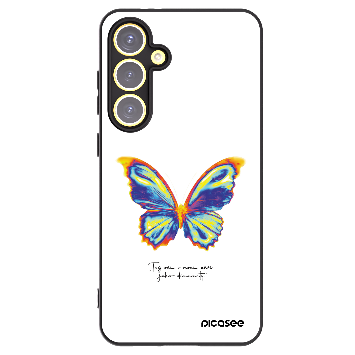 Picasee fekete szilikon tok az alábbi mobiltelefonokra Samsung Galaxy S24 FE S721B - Diamanty White