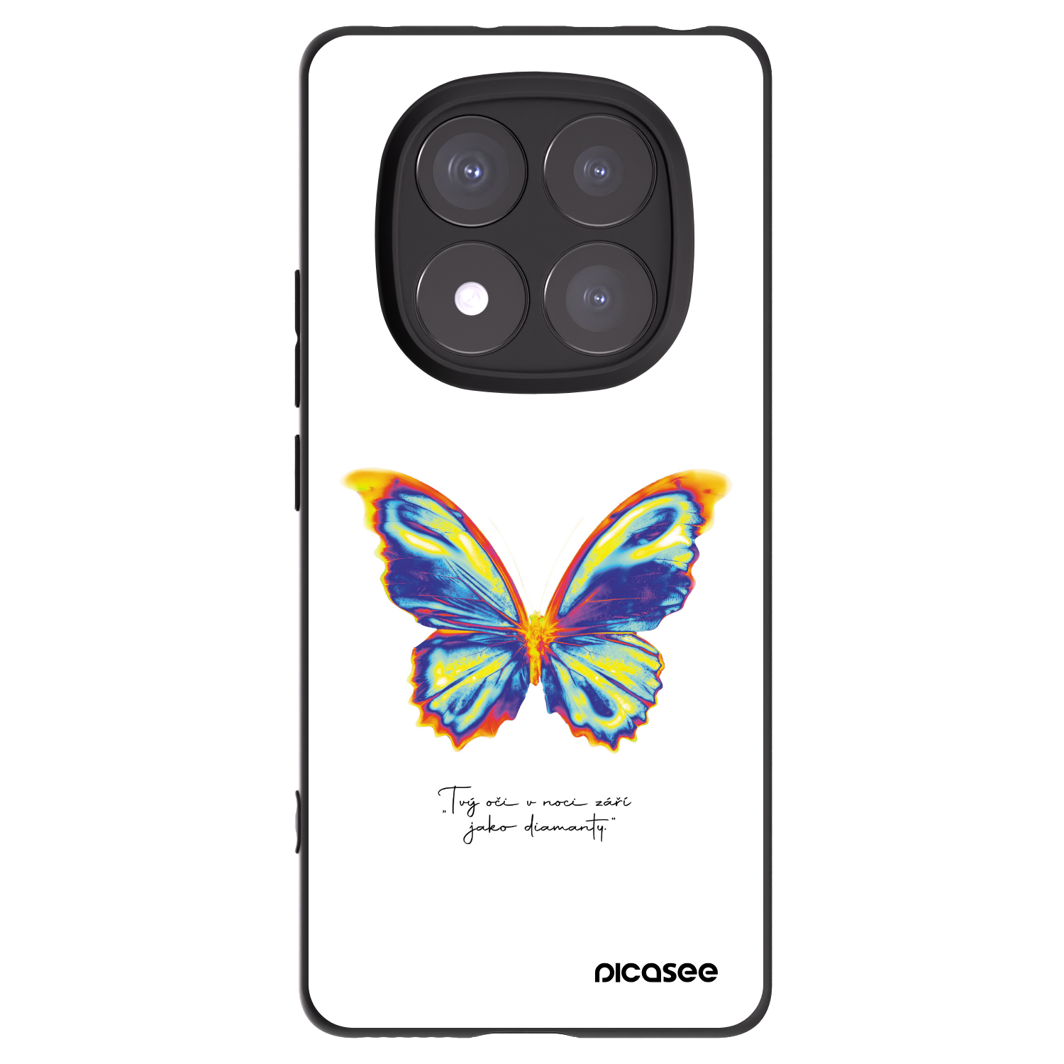 Picasee fekete szilikon tok az alábbi mobiltelefonokra Xiaomi Redmi Note 14 Pro+ 5G - Diamanty White