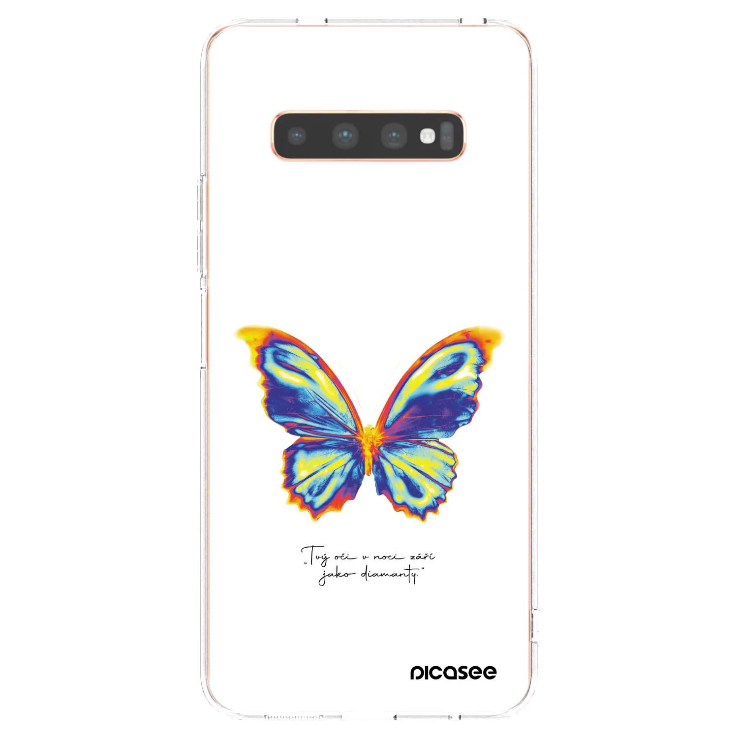 Picasee átlátszó szilikon tok az alábbi mobiltelefonokra Samsung Galaxy S10 Plus G975 - Diamanty White