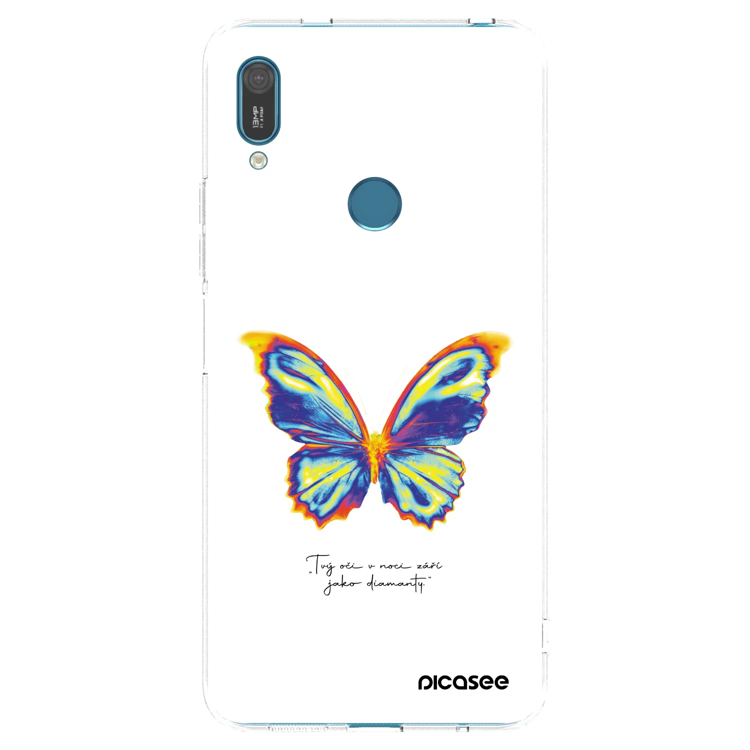 Picasee átlátszó szilikon tok az alábbi mobiltelefonokra Huawei Y7 2019 - Diamanty White