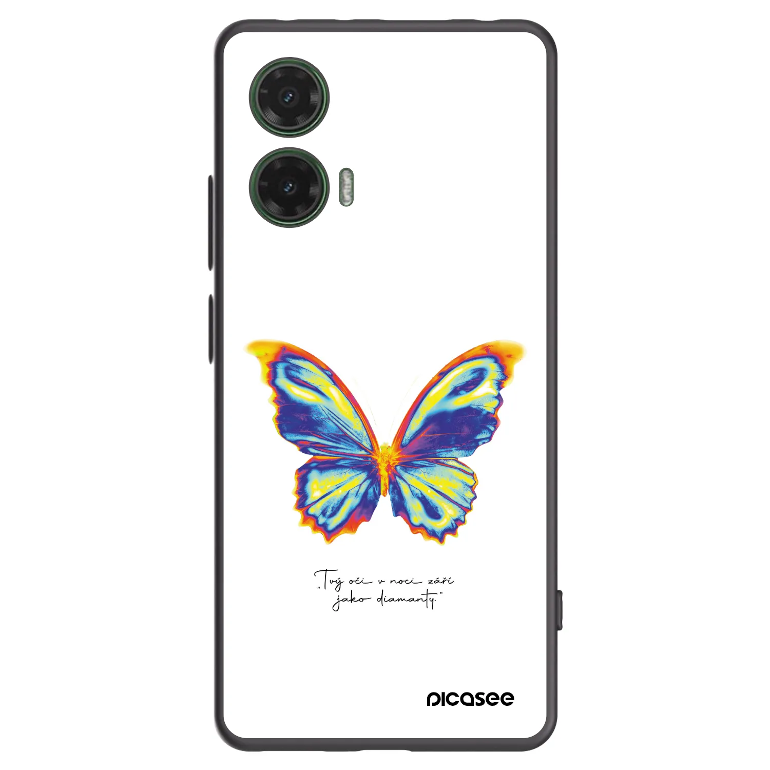 Picasee fekete szilikon tok az alábbi mobiltelefonokra Motorola Moto G35 5G - Diamanty White