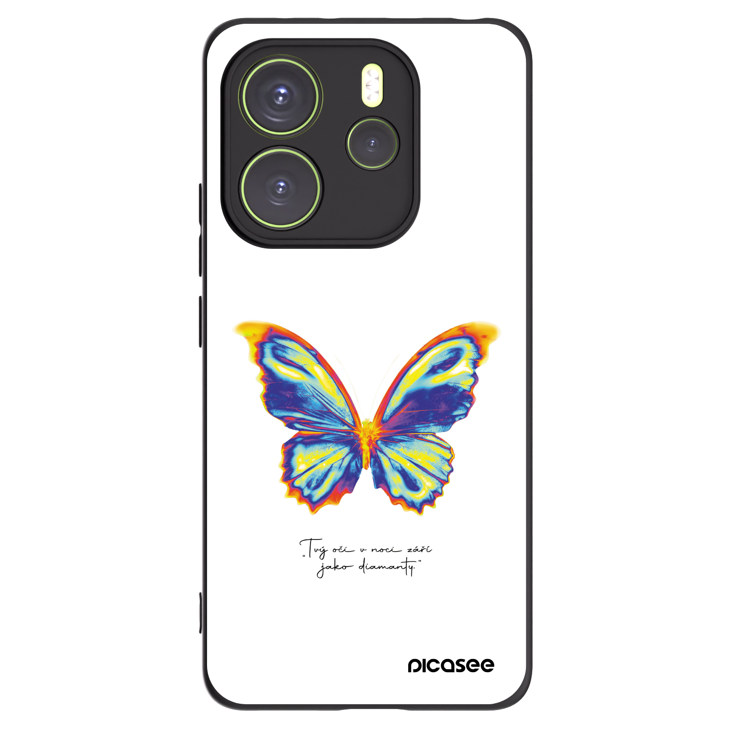 Picasee fekete szilikon tok az alábbi mobiltelefonokra Xiaomi Redmi Note 14 4G - Diamanty White