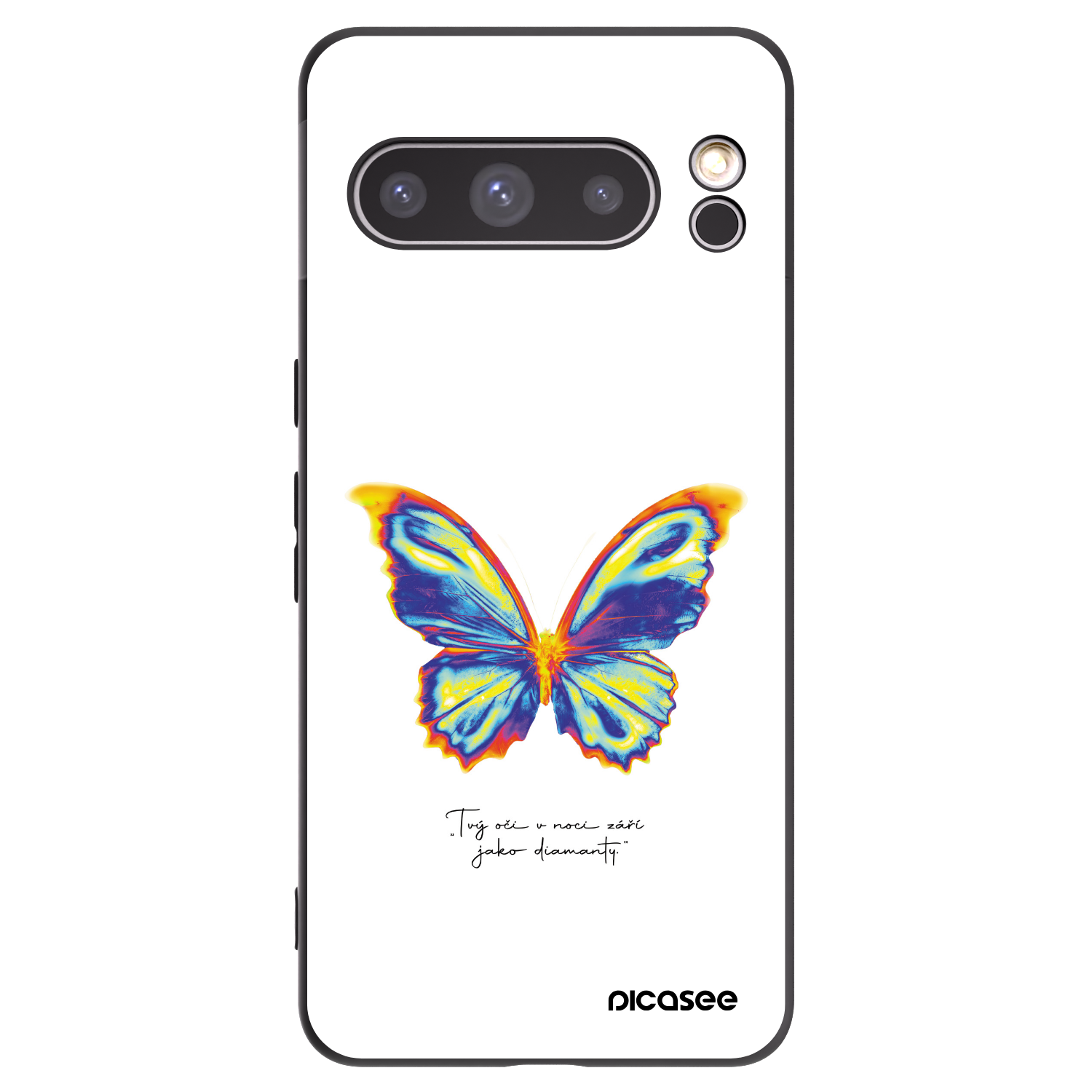Picasee fekete szilikon tok az alábbi mobiltelefonokra Google Pixel 8 Pro - Diamanty White