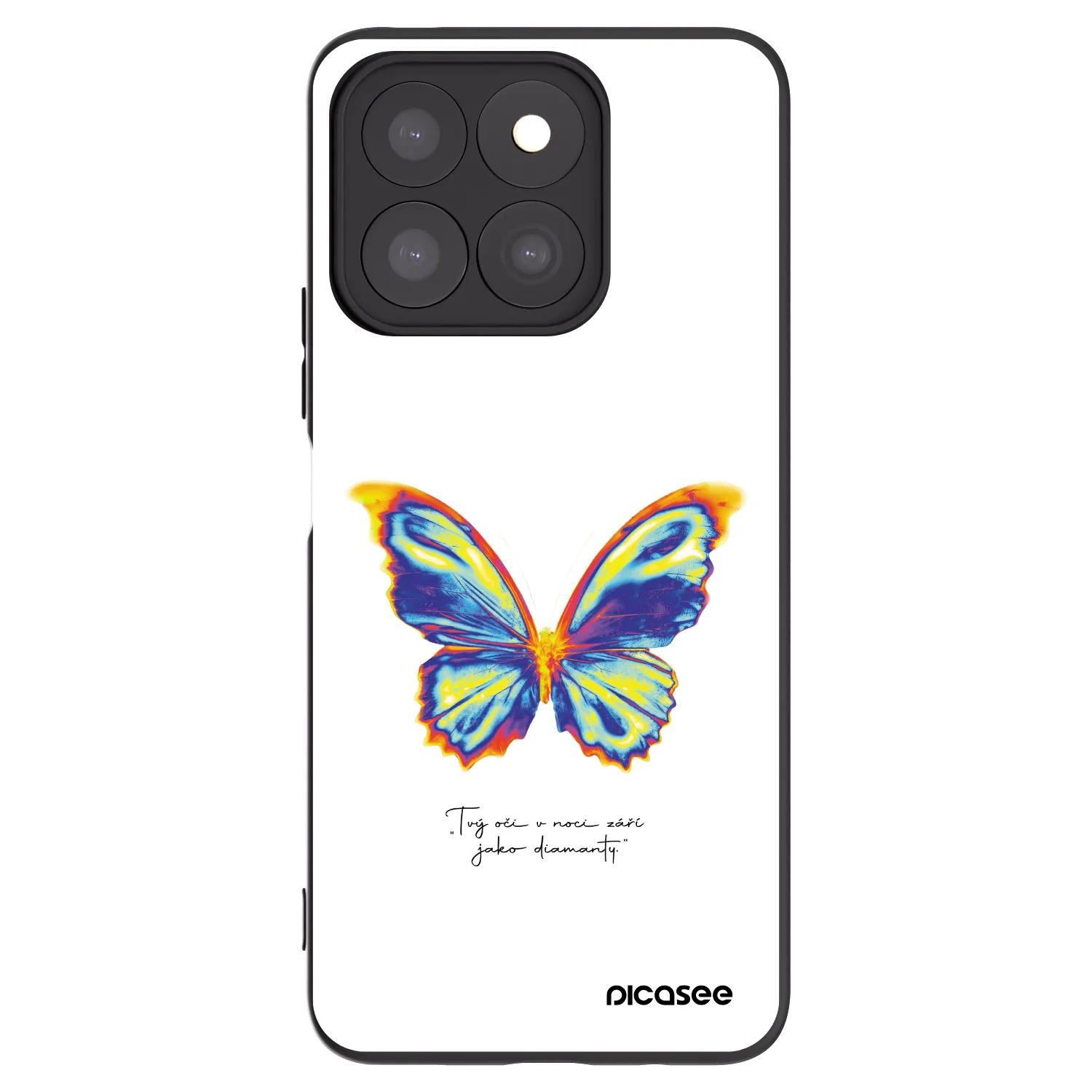 Picasee fekete szilikon tok az alábbi mobiltelefonokra Honor X8c - Diamanty White