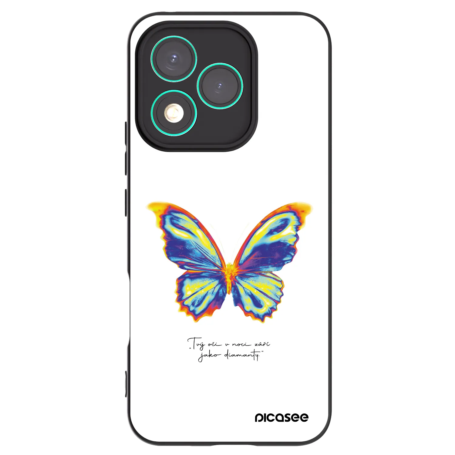 Picasee fekete szilikon tok az alábbi mobiltelefonokra Honor 400 Lite 5G - Diamanty White
