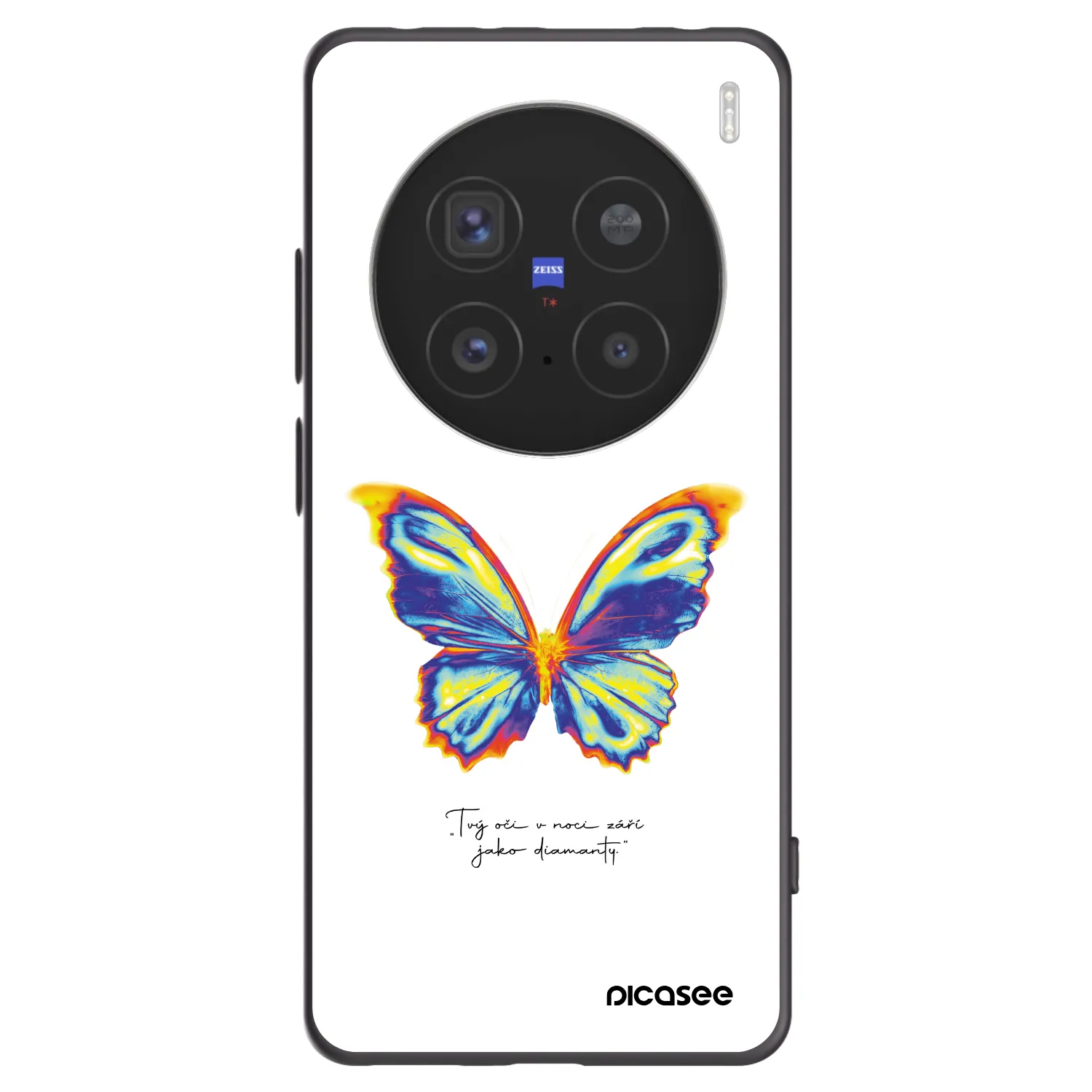 Picasee fekete szilikon tok az alábbi mobiltelefonokra Vivo X200 Pro - Diamanty White