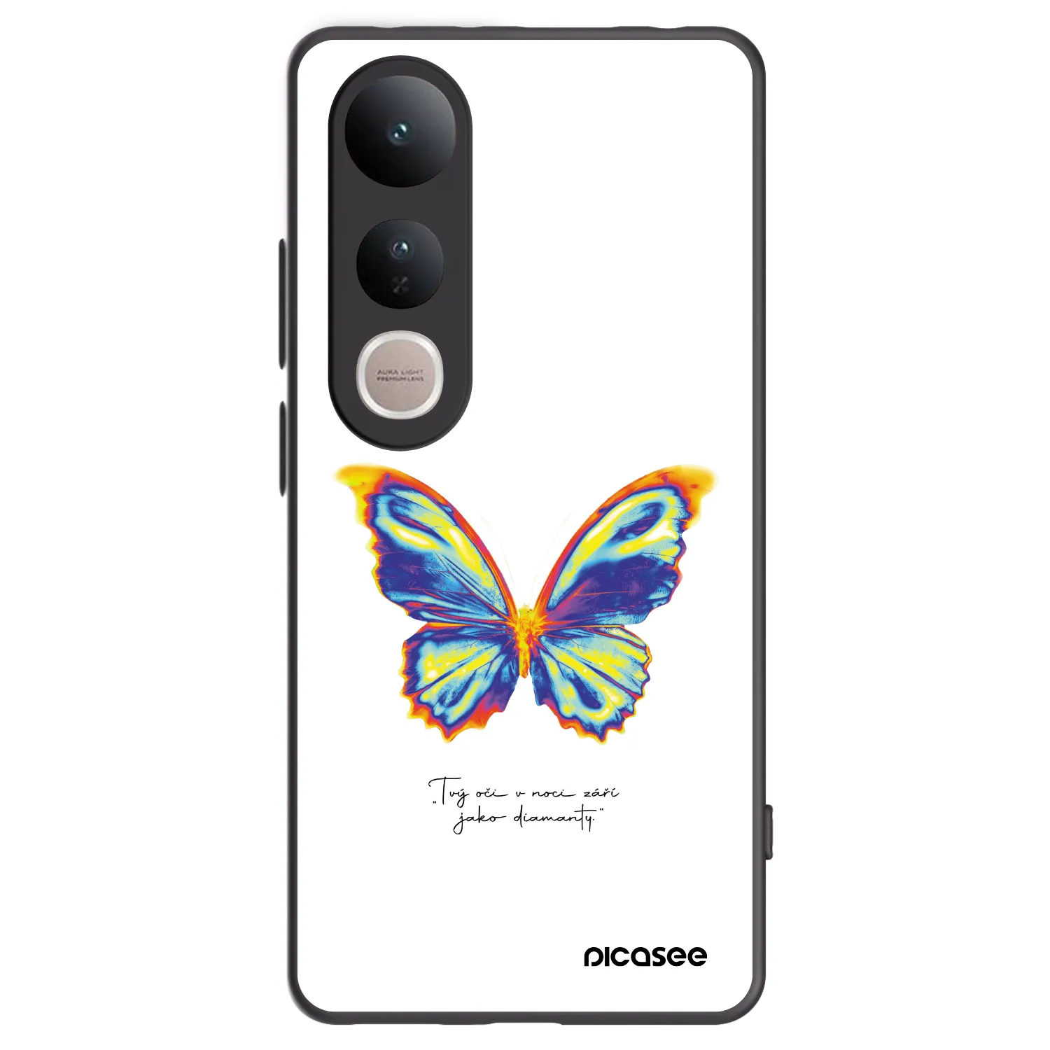 Picasee fekete szilikon tok az alábbi mobiltelefonokra Vivo V50 Lite 5G - Diamanty White