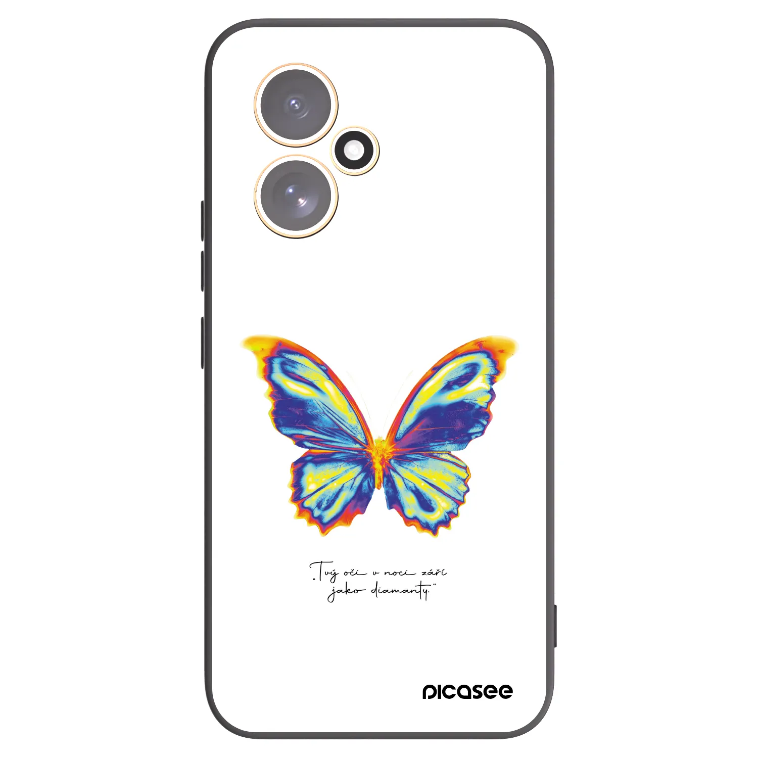 Picasee fekete szilikon tok az alábbi mobiltelefonokra Honor 400 5G - Diamanty White