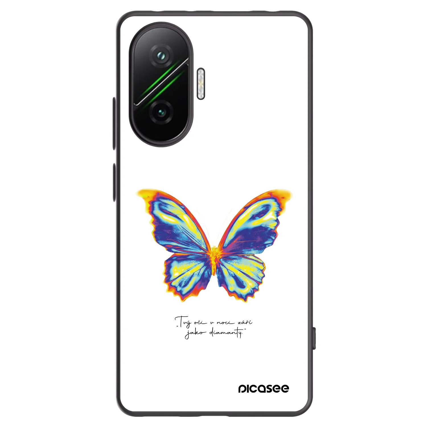 Picasee fekete szilikon tok az alábbi mobiltelefonokra Xiaomi Poco F7 5G - Diamanty White