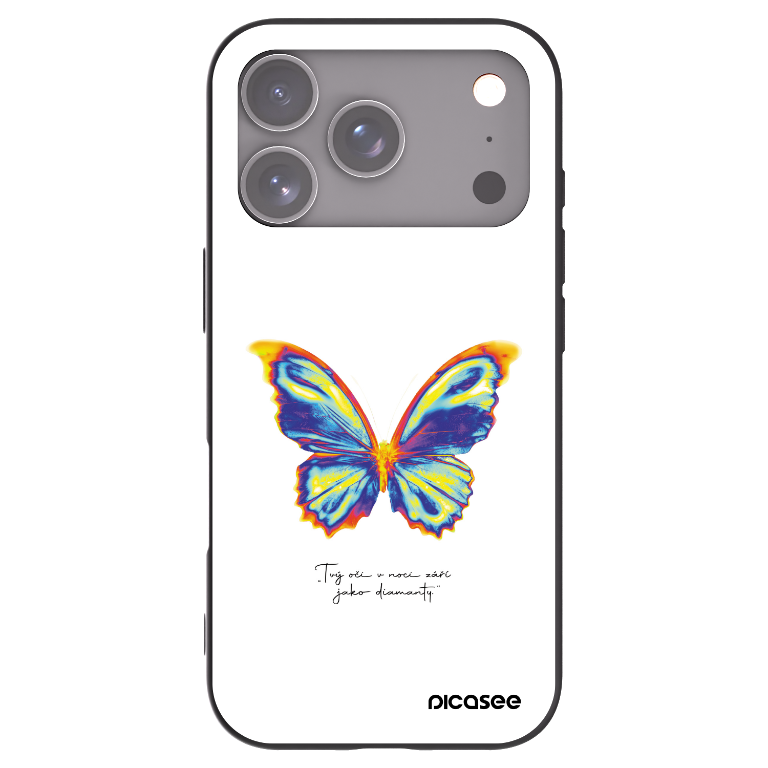 Picasee fekete szilikon tok az alábbi mobiltelefonokra Apple iPhone 17 Pro - Diamanty White