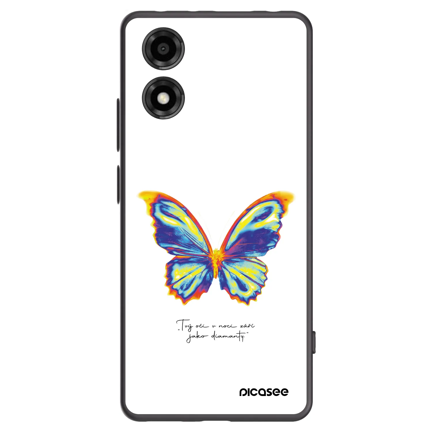 Picasee fekete szilikon tok az alábbi mobiltelefonokra Motorola Moto E14 - Diamanty White