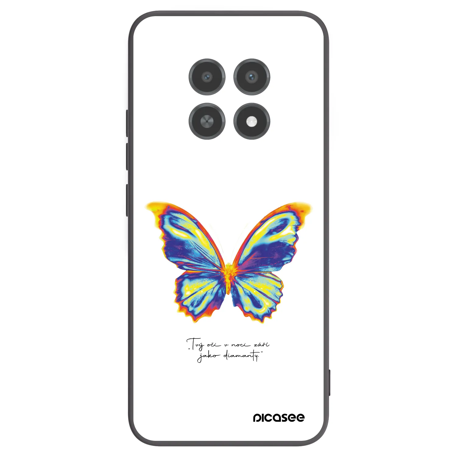 Picasee fekete szilikon tok az alábbi mobiltelefonokra Realme 12X - Diamanty White