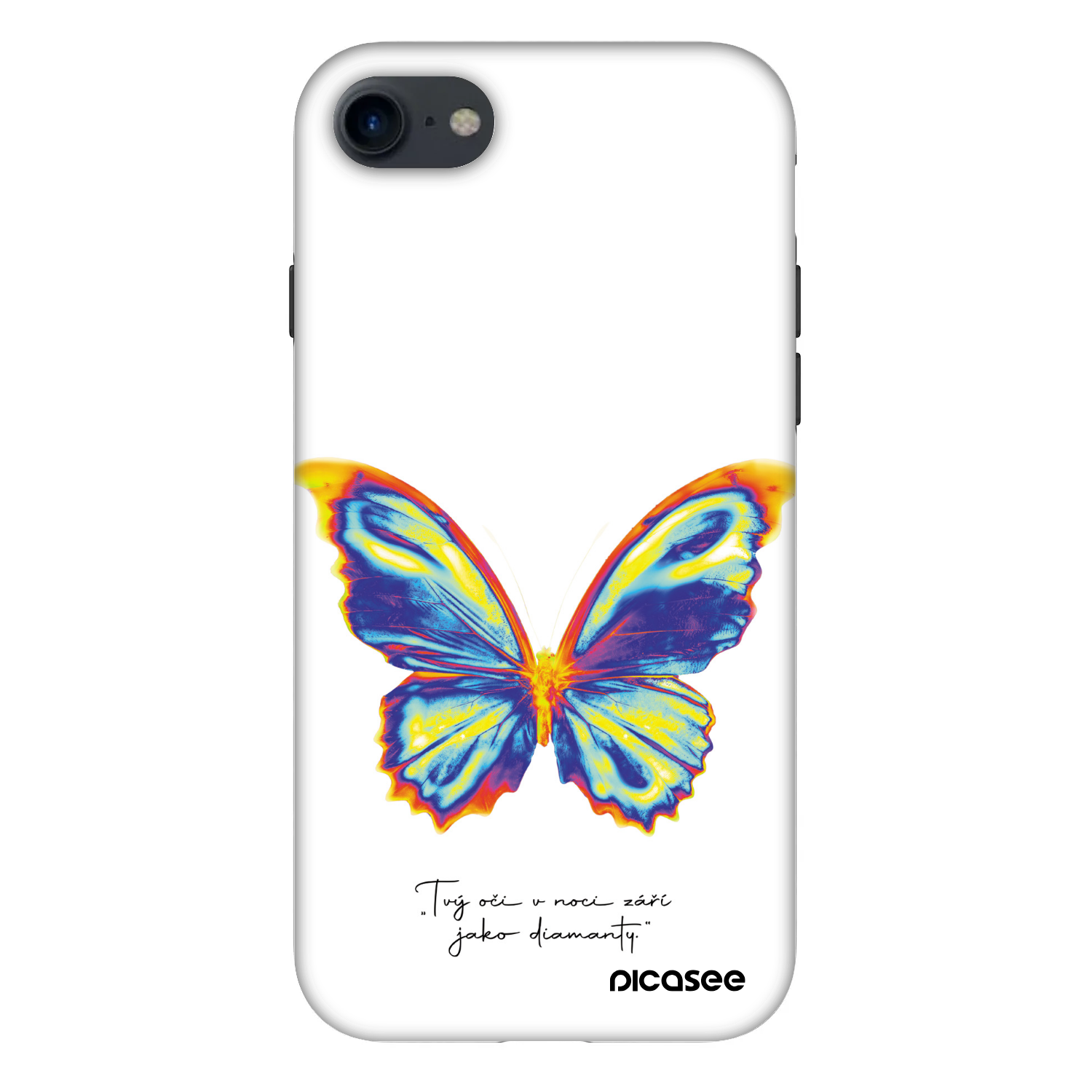 Picasee Fashion Case Apple iPhone SE 2022 - Diamanty White