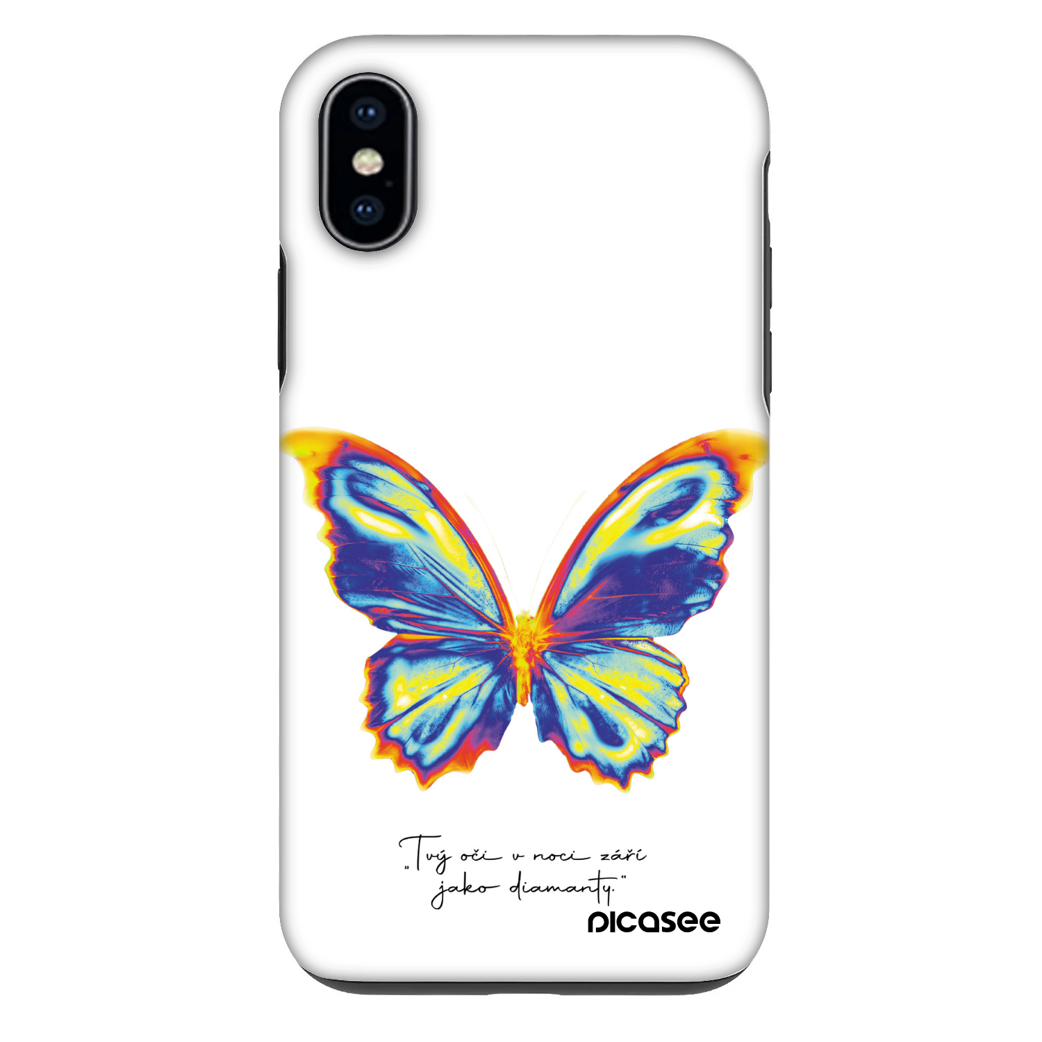 Picasee Fashion Case Apple iPhone X/XS - Diamanty White