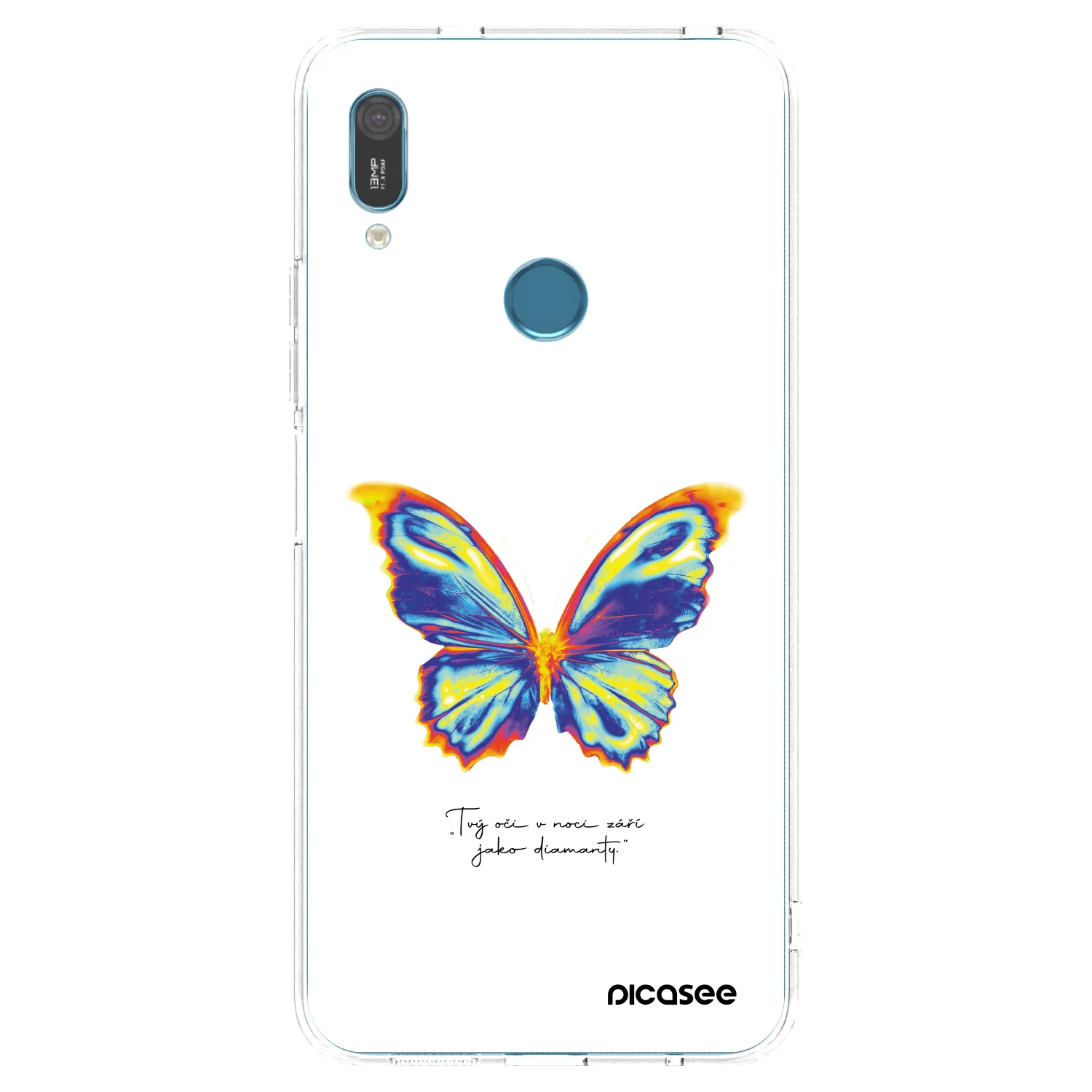 Picasee átlátszó szilikon tok az alábbi mobiltelefonokra Huawei Y6 2019 - Diamanty White