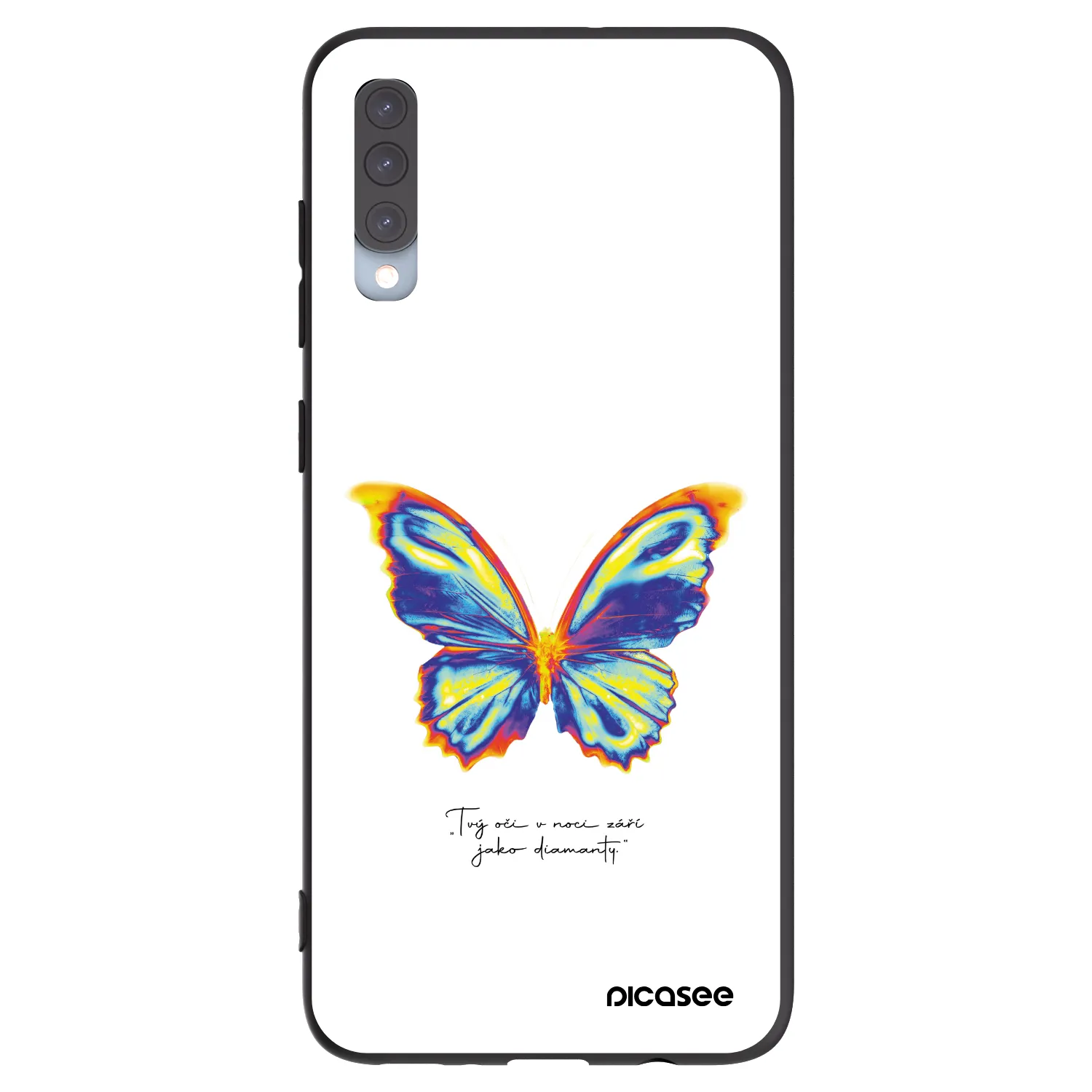 Picasee fekete szilikon tok az alábbi mobiltelefonokra Samsung Galaxy A70 A705F - Diamanty White