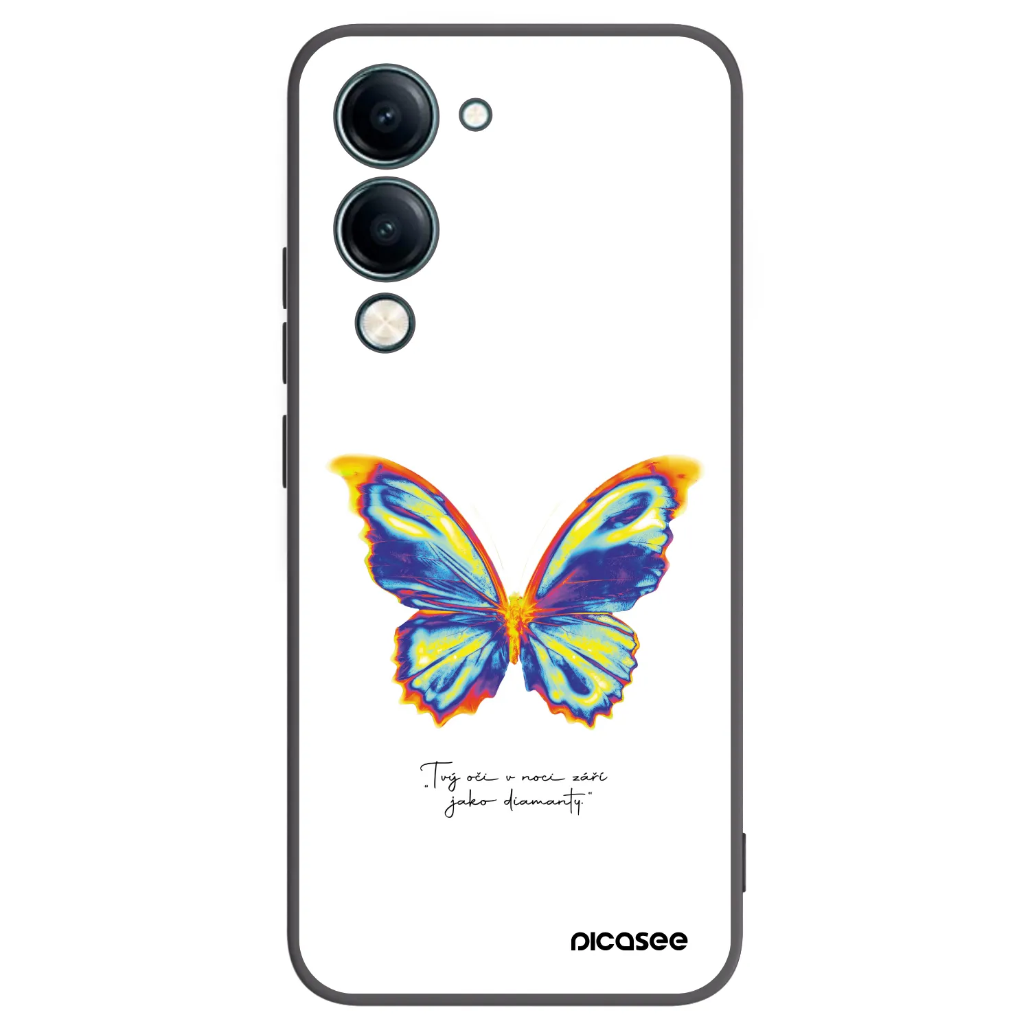 Picasee fekete szilikon tok az alábbi mobiltelefonokra Vivo Y29s 5G - Diamanty White