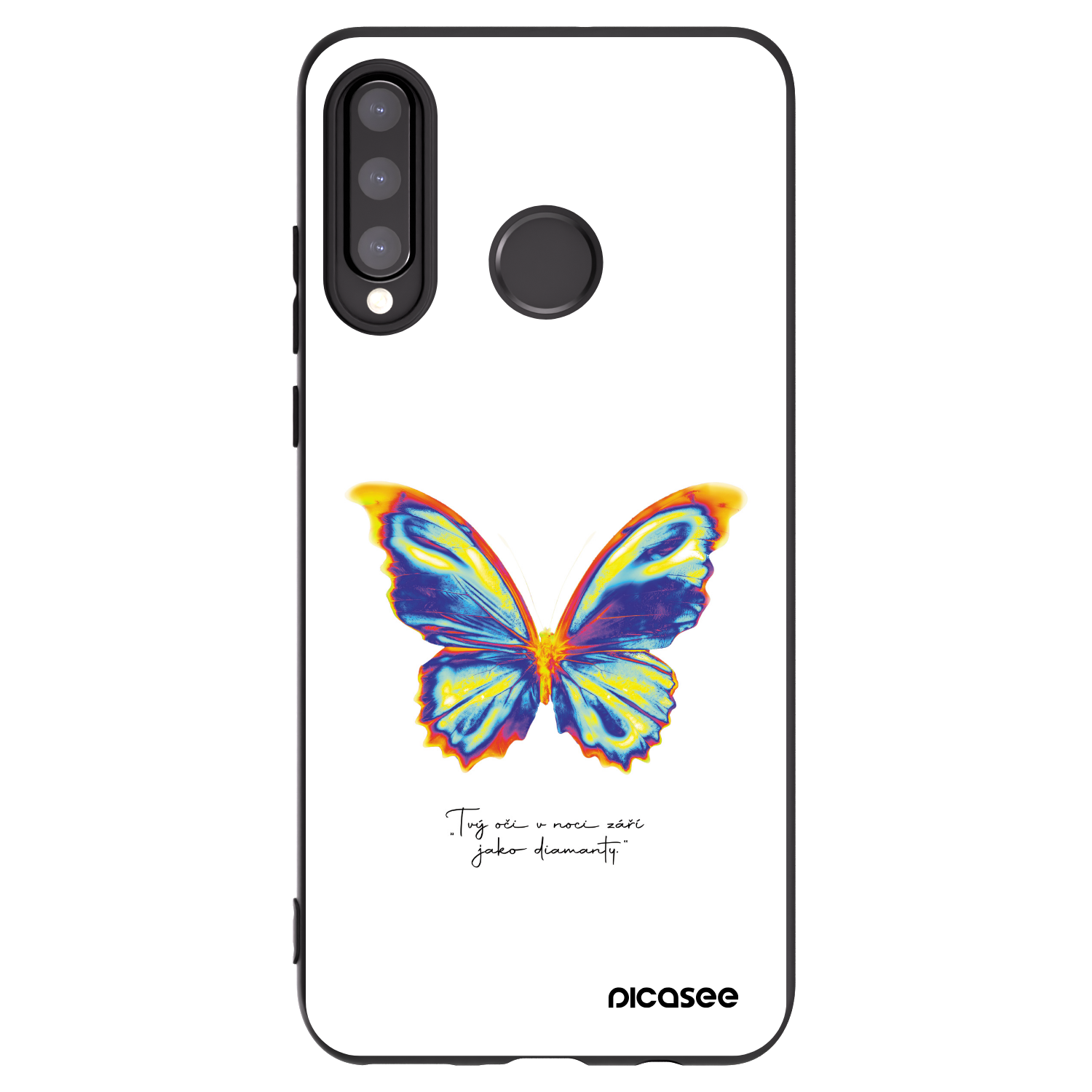 Picasee fekete szilikon tok az alábbi mobiltelefonokra Huawei P30 Lite - Diamanty White
