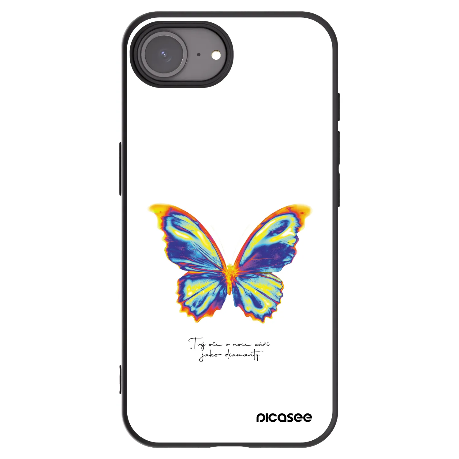 Picasee fekete szilikon tok az alábbi mobiltelefonokra Apple iPhone 17e - Diamanty White