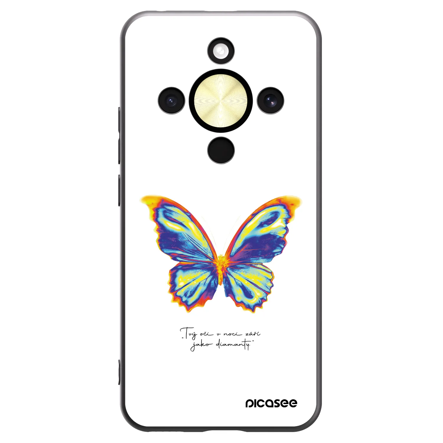 Picasee fekete szilikon tok az alábbi mobiltelefonokra Honor Magic8 Lite 5G - Diamanty White