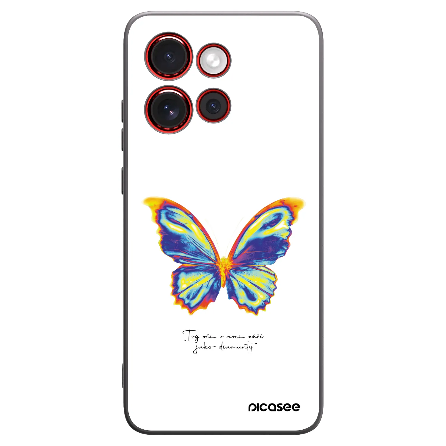 Picasee fekete szilikon tok az alábbi mobiltelefonokra Motorola Edge 60 Neo 5G - Diamanty White