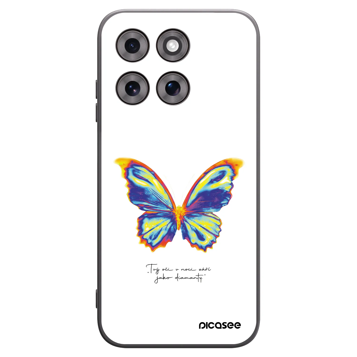 Picasee fekete szilikon tok az alábbi mobiltelefonokra Motorola Moto G77 - Diamanty White