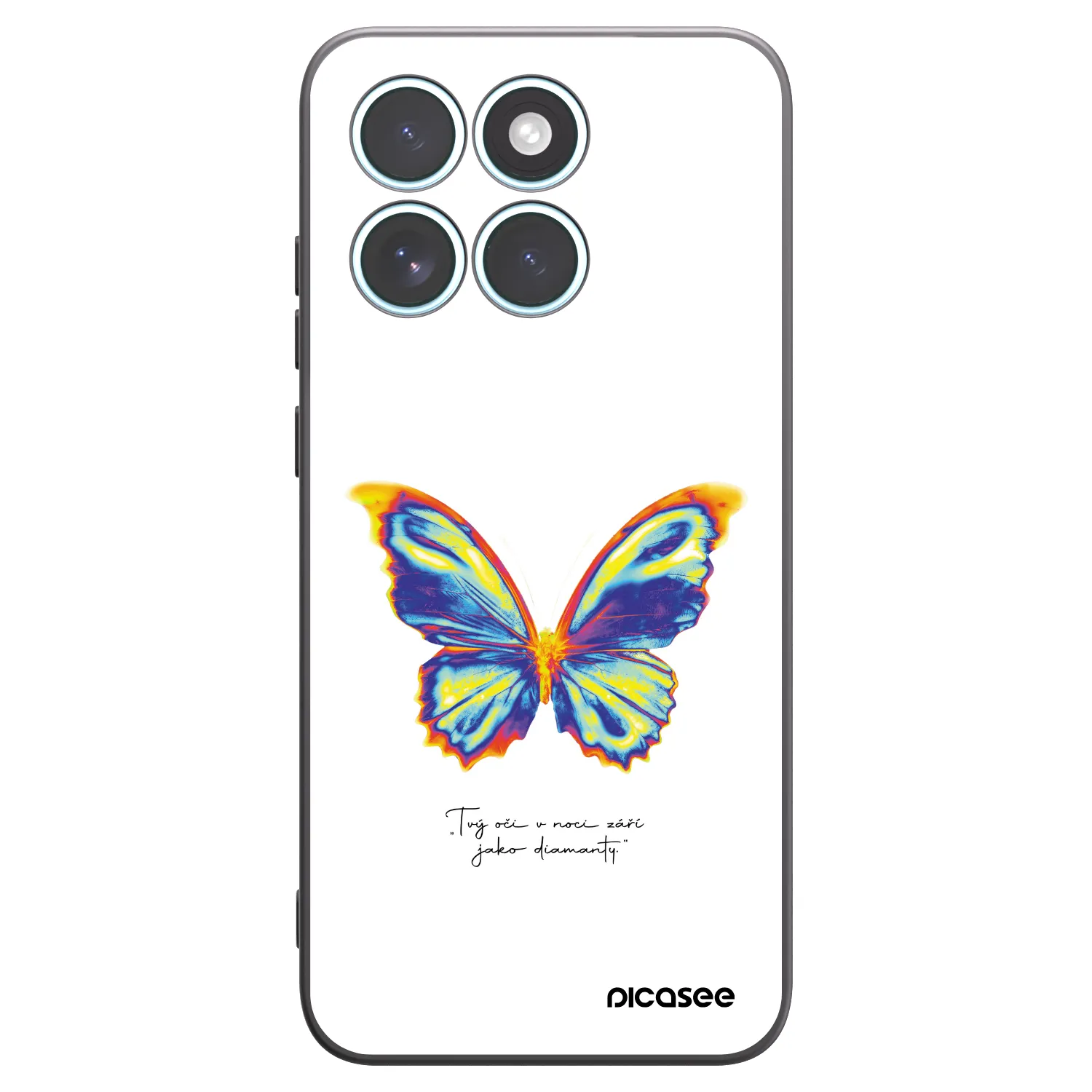Picasee fekete szilikon tok az alábbi mobiltelefonokra Motorola Edge 70 Fusion - Diamanty White