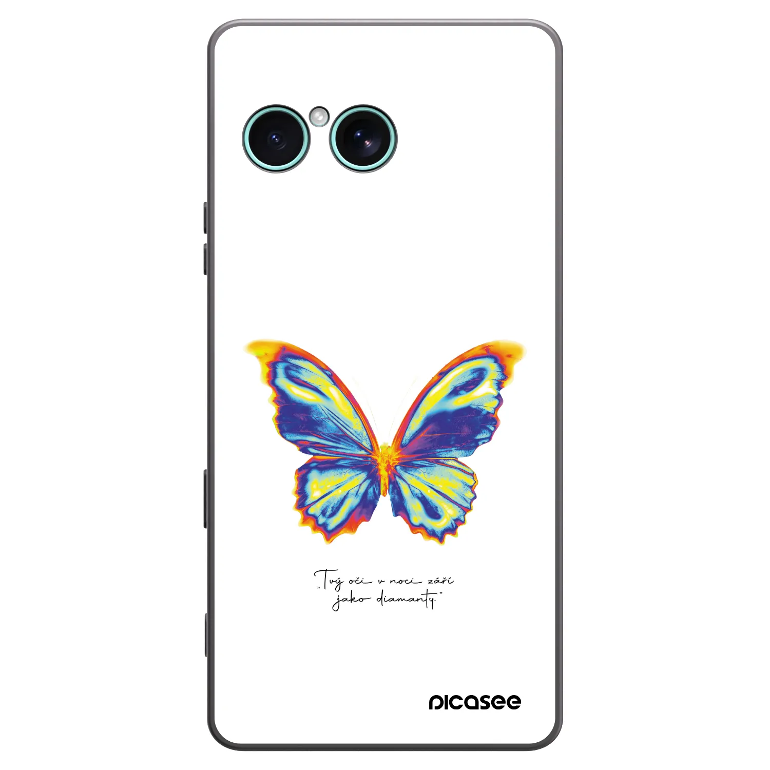 Picasee fekete szilikon tok az alábbi mobiltelefonokra Sony Xperia 10 VII - Diamanty White