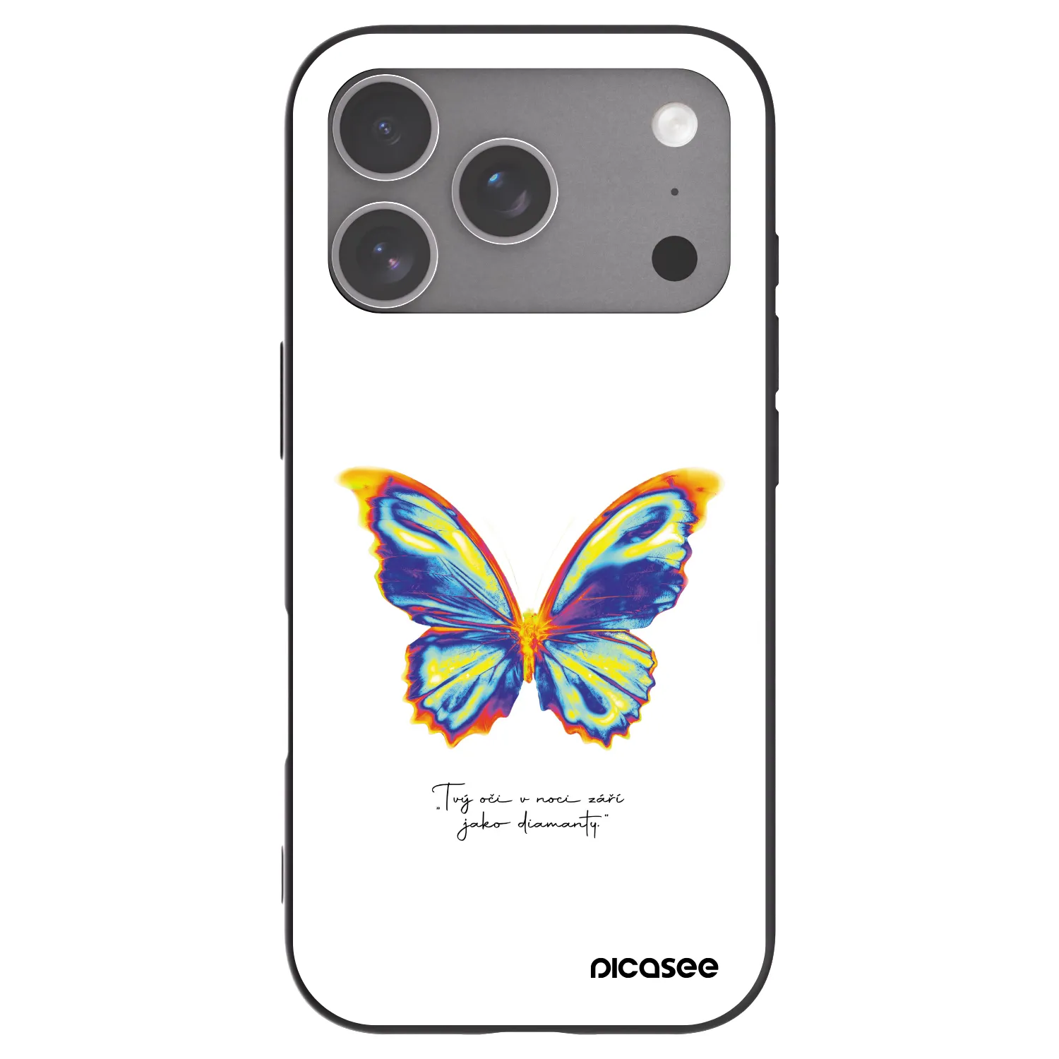 Picasee fekete szilikon tok az alábbi mobiltelefonokra Apple iPhone 18 Pro - Diamanty White