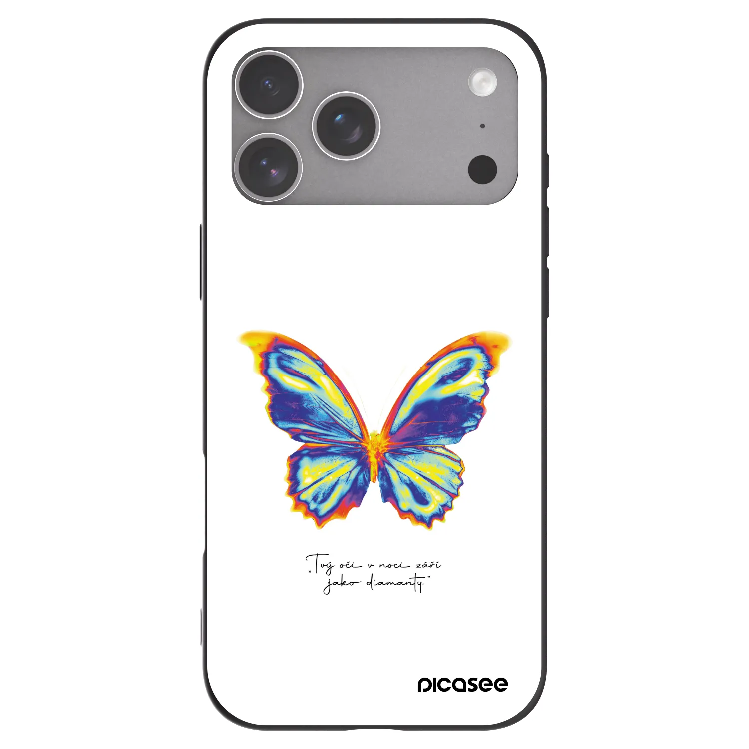 Picasee fekete szilikon tok az alábbi mobiltelefonokra Apple iPhone 18 Pro Max - Diamanty White