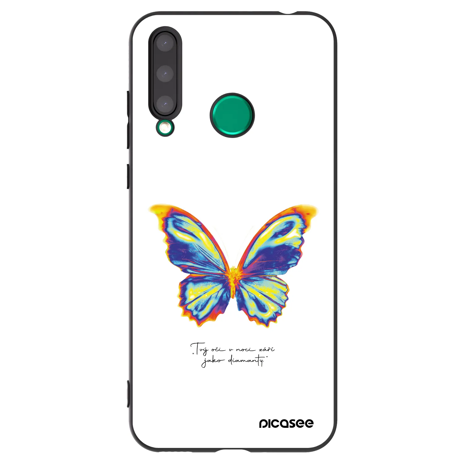 Picasee fekete szilikon tok az alábbi mobiltelefonokra Honor 20 Lite - Diamanty White