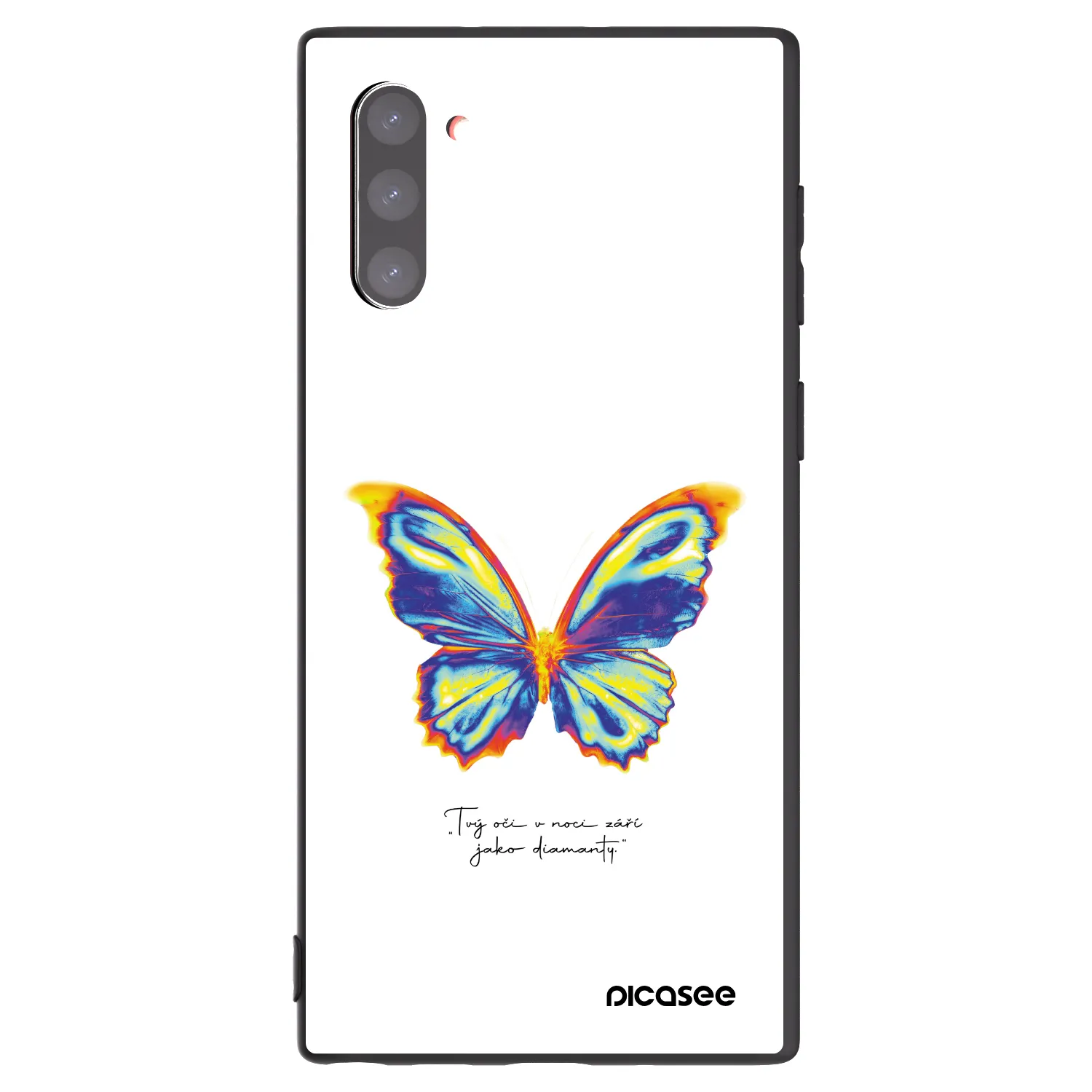 Picasee fekete szilikon tok az alábbi mobiltelefonokra Samsung Galaxy Note 10 N970F - Diamanty White