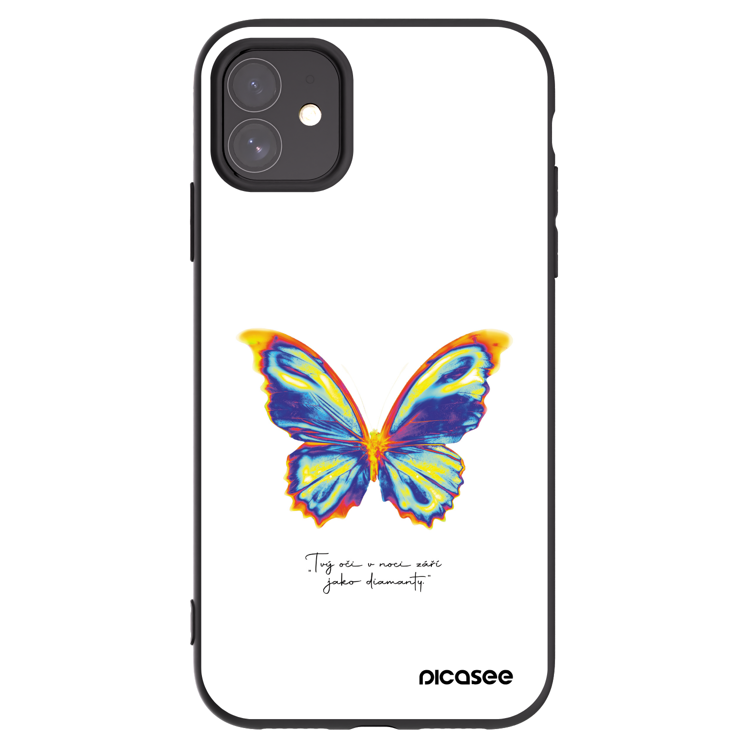 Picasee fekete szilikon tok az alábbi mobiltelefonokra Apple iPhone 11 - Diamanty White