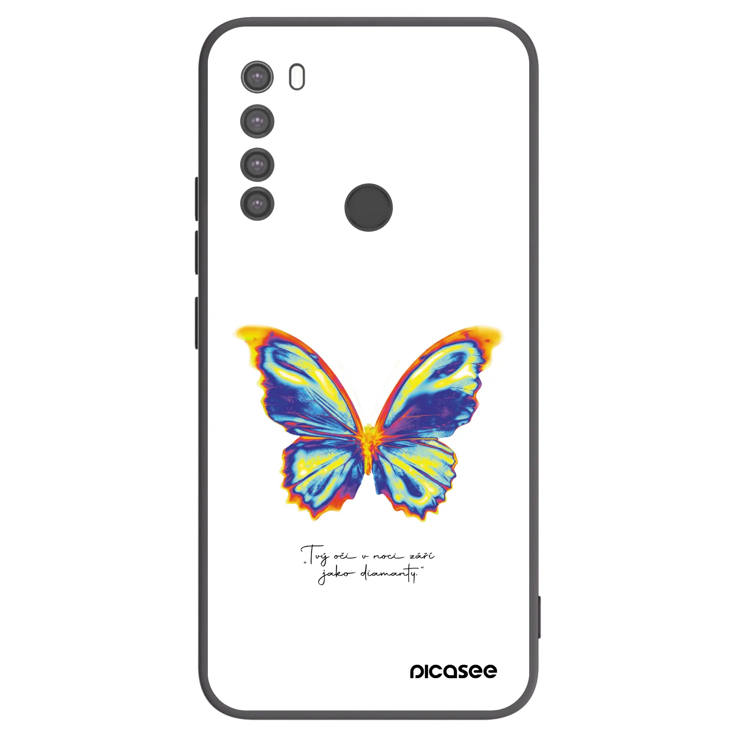 Picasee fekete szilikon tok az alábbi mobiltelefonokra Xiaomi Redmi Note 8 - Diamanty White