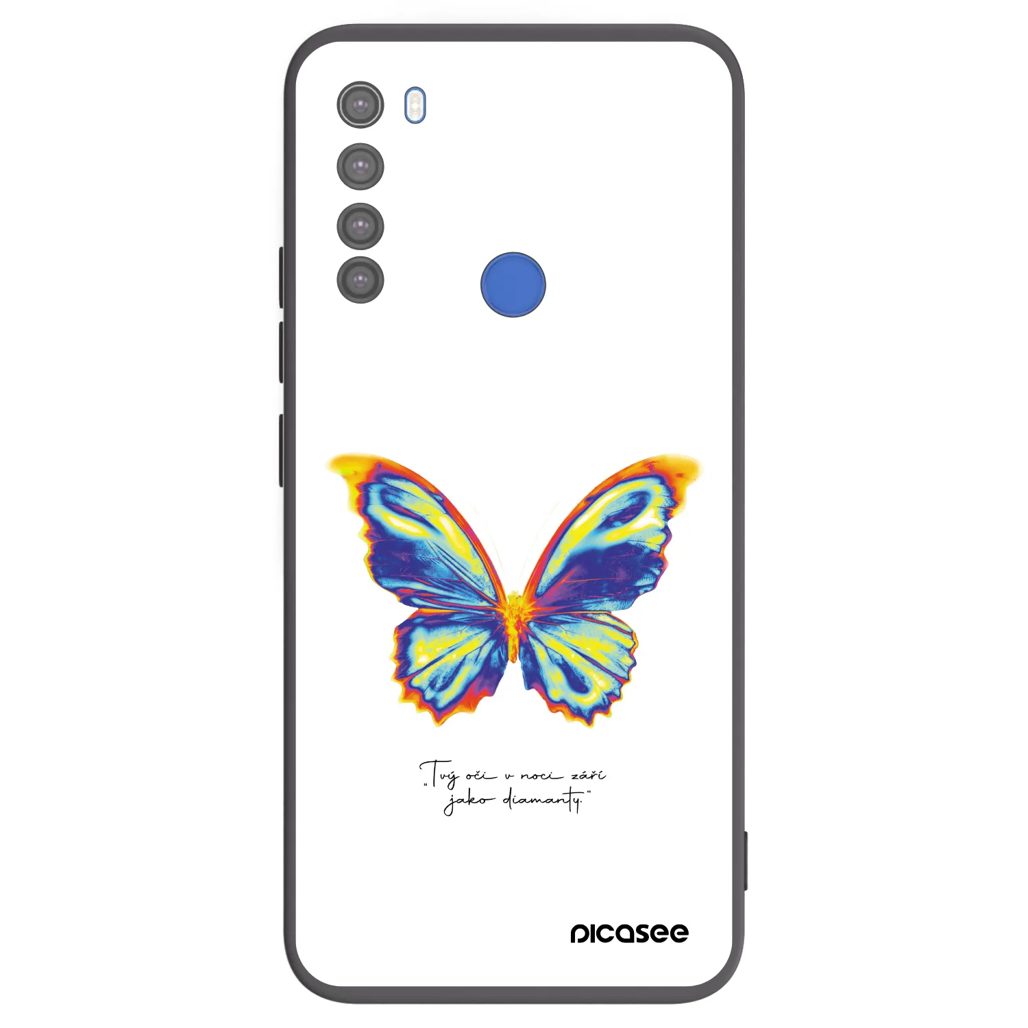 Picasee fekete szilikon tok az alábbi mobiltelefonokra Xiaomi Redmi Note 8T - Diamanty White