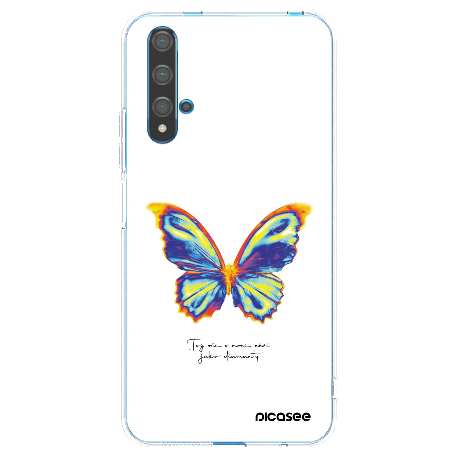 Picasee átlátszó szilikon tok az alábbi mobiltelefonokra Huawei Nova 5T - Diamanty White