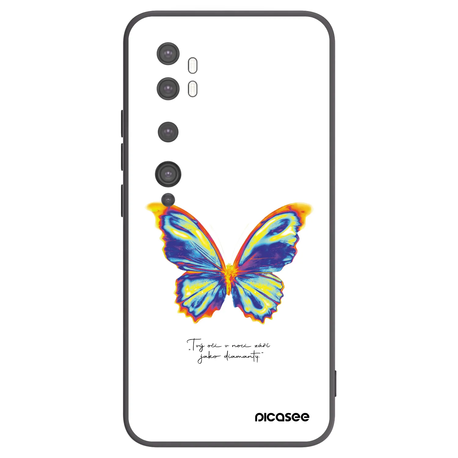 Picasee fekete szilikon tok az alábbi mobiltelefonokra Xiaomi Mi Note 10 (Pro) - Diamanty White