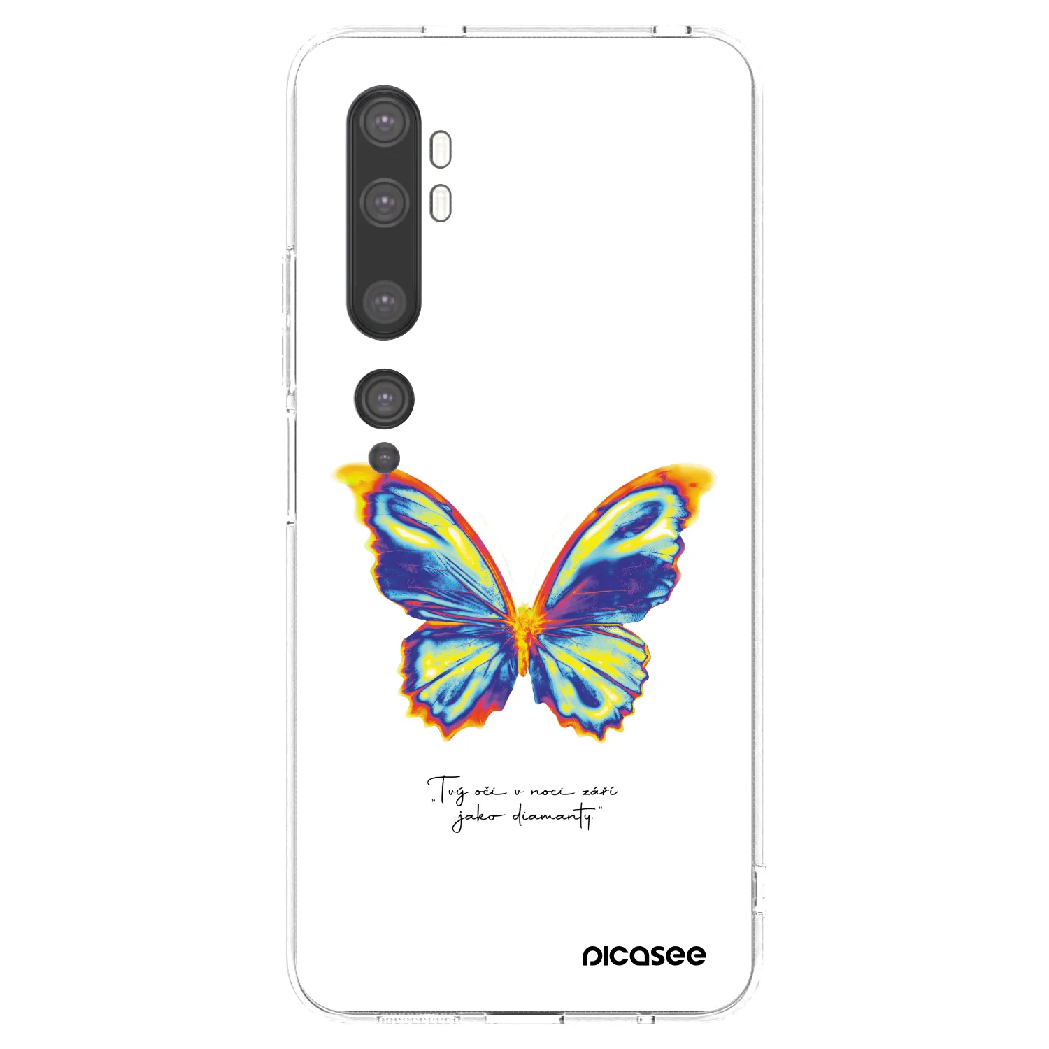 Picasee átlátszó szilikon tok az alábbi mobiltelefonokra Xiaomi Mi Note 10 (Pro) - Diamanty White