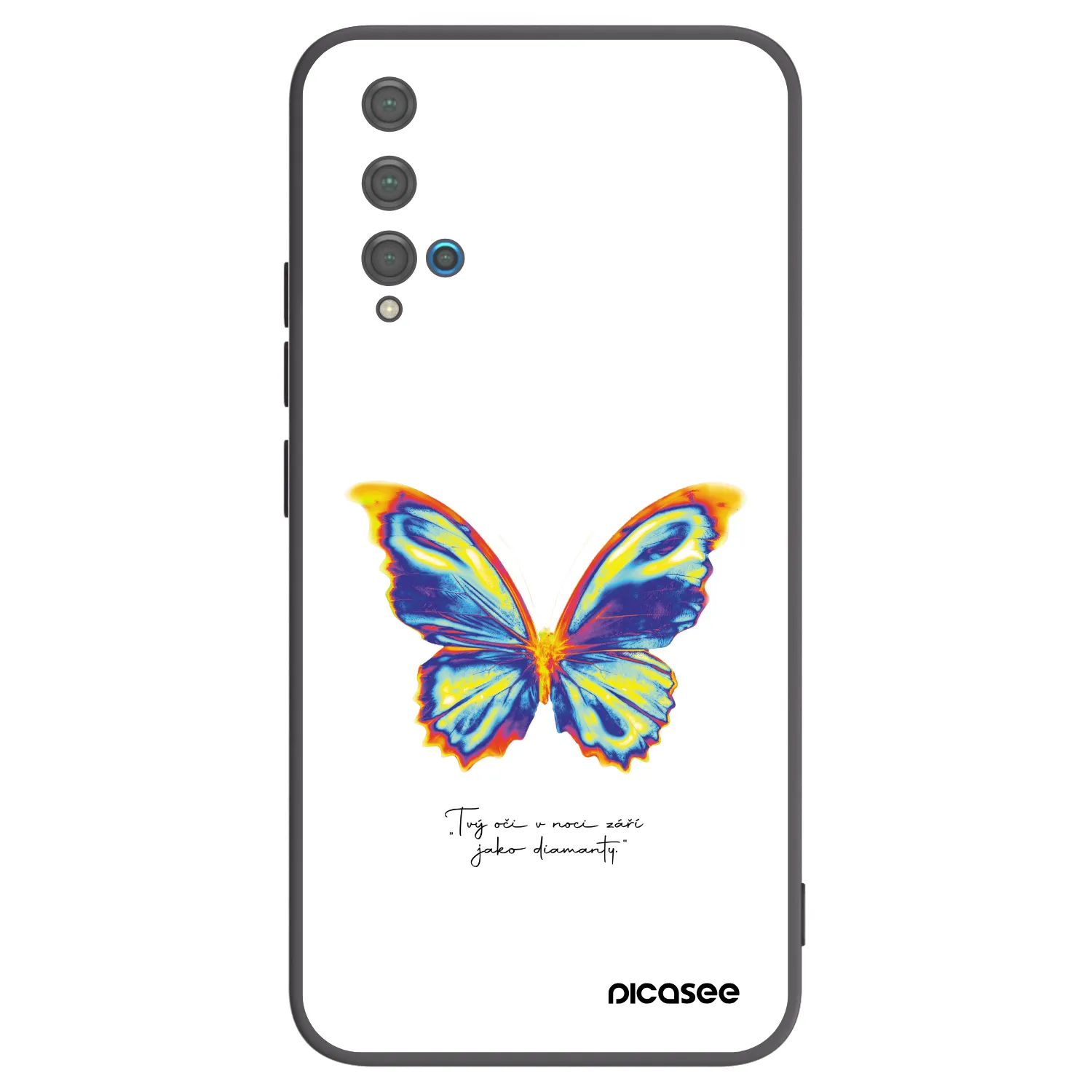 Picasee fekete szilikon tok az alábbi mobiltelefonokra Huawei Nova 5T - Diamanty White