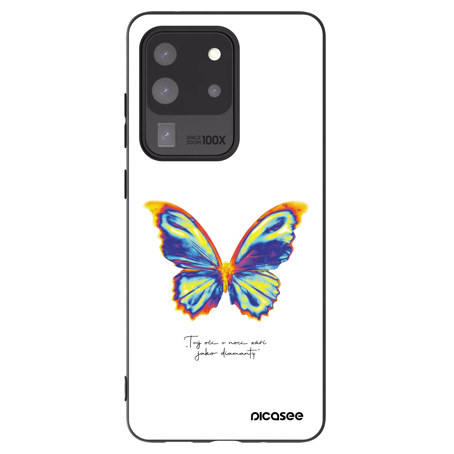 Picasee fekete szilikon tok az alábbi mobiltelefonokra Samsung Galaxy S20 Ultra 5G G988F - Diamanty White