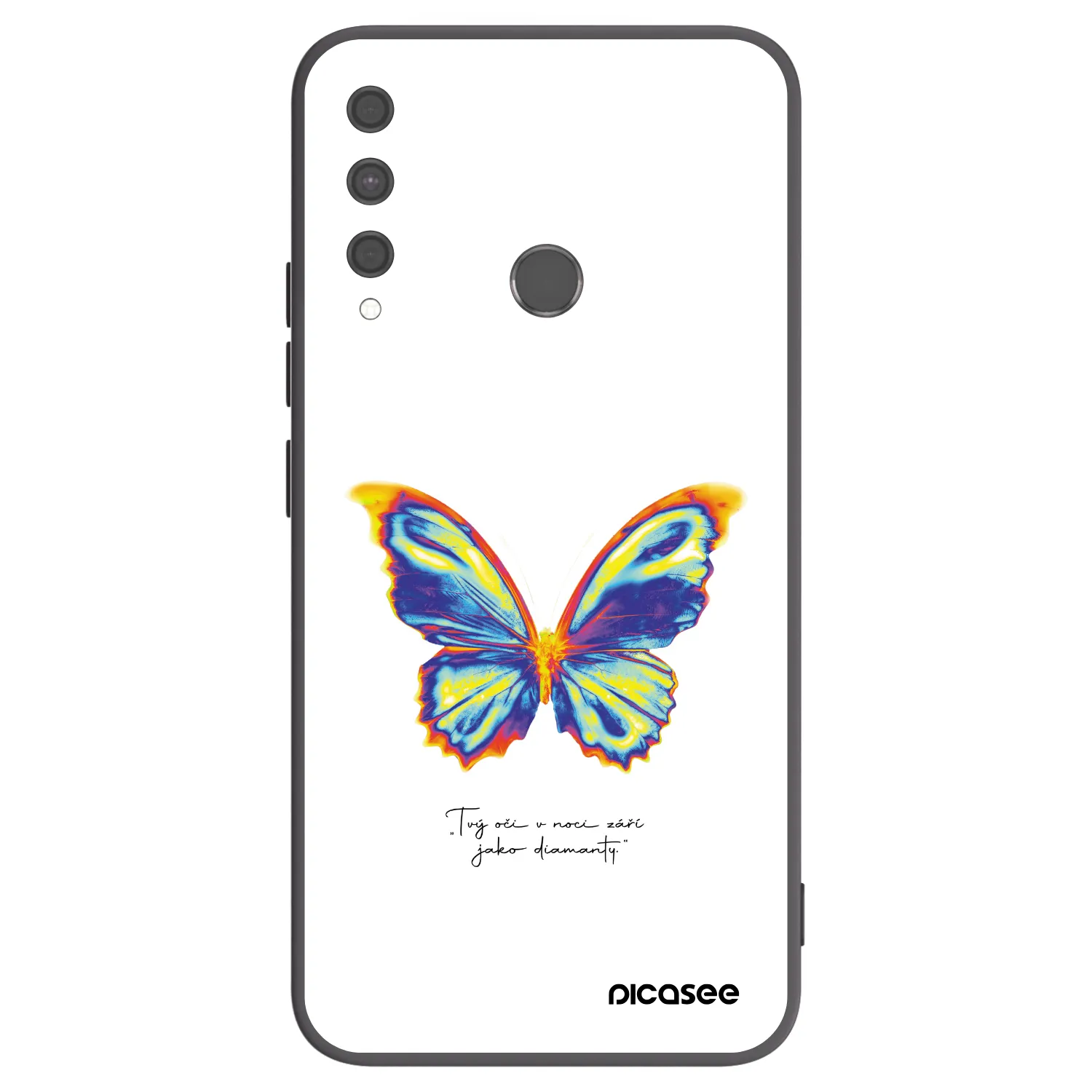 Picasee fekete szilikon tok az alábbi mobiltelefonokra Huawei P40 Lite E - Diamanty White